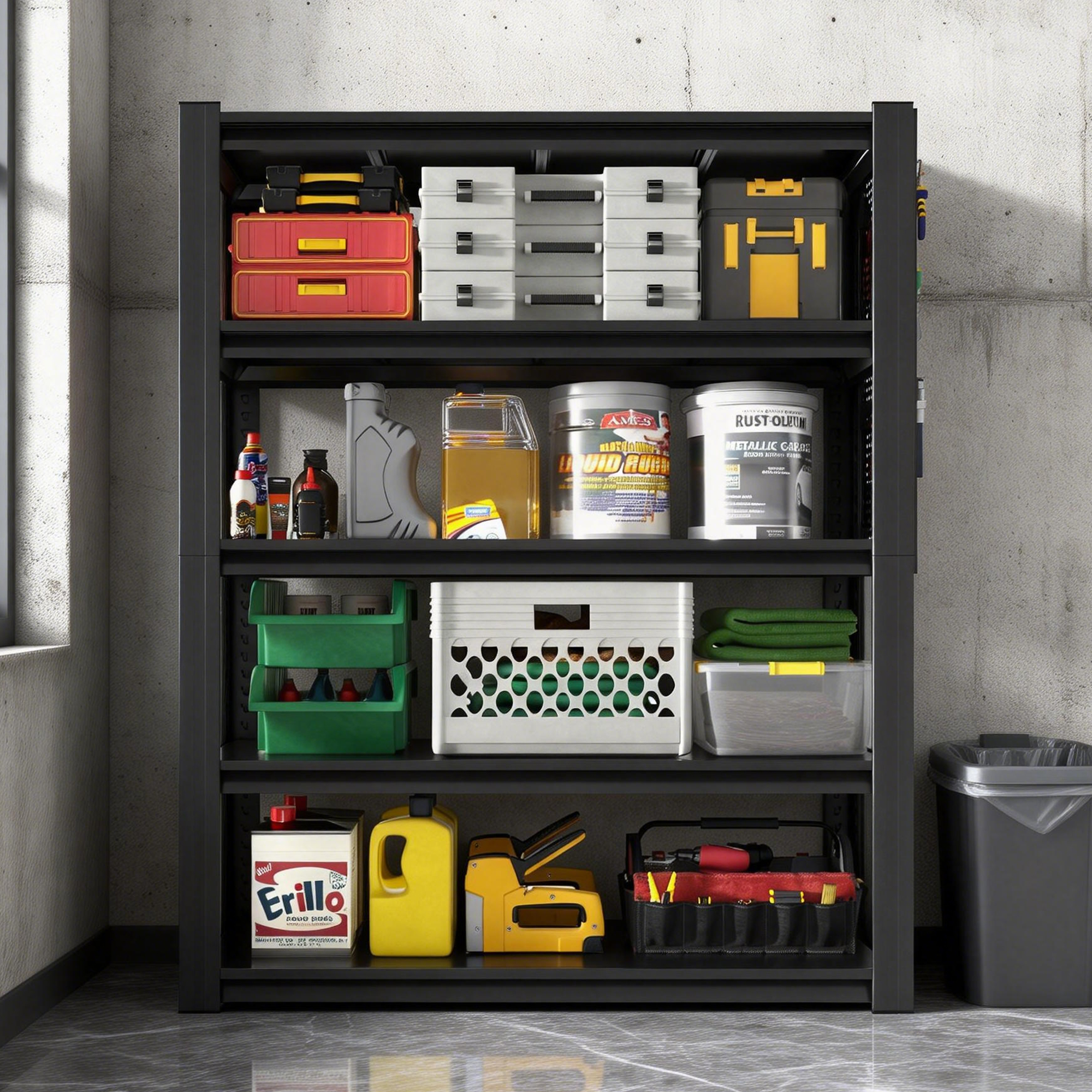 5-Tier Adjustable Metal Shelving Unit, picture 3 of 4