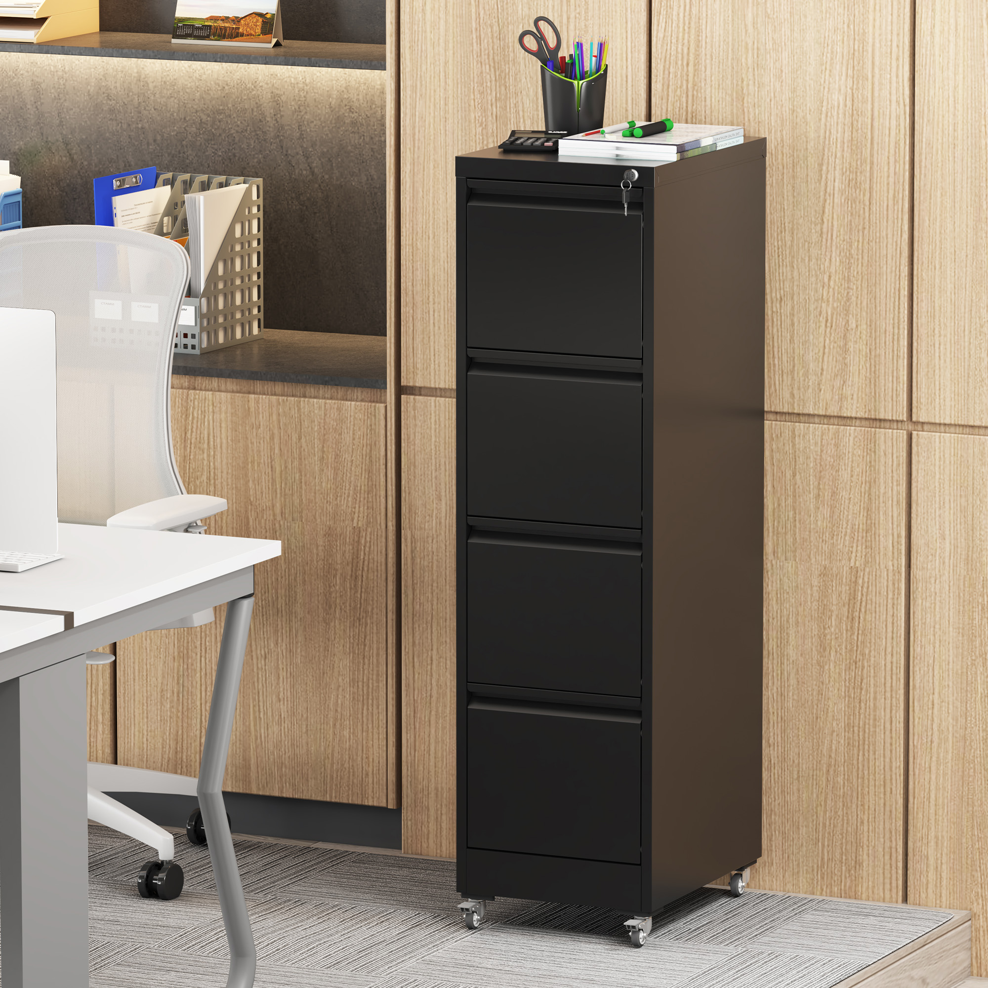 Metal Locking File Cabinet, picture 2 of 4