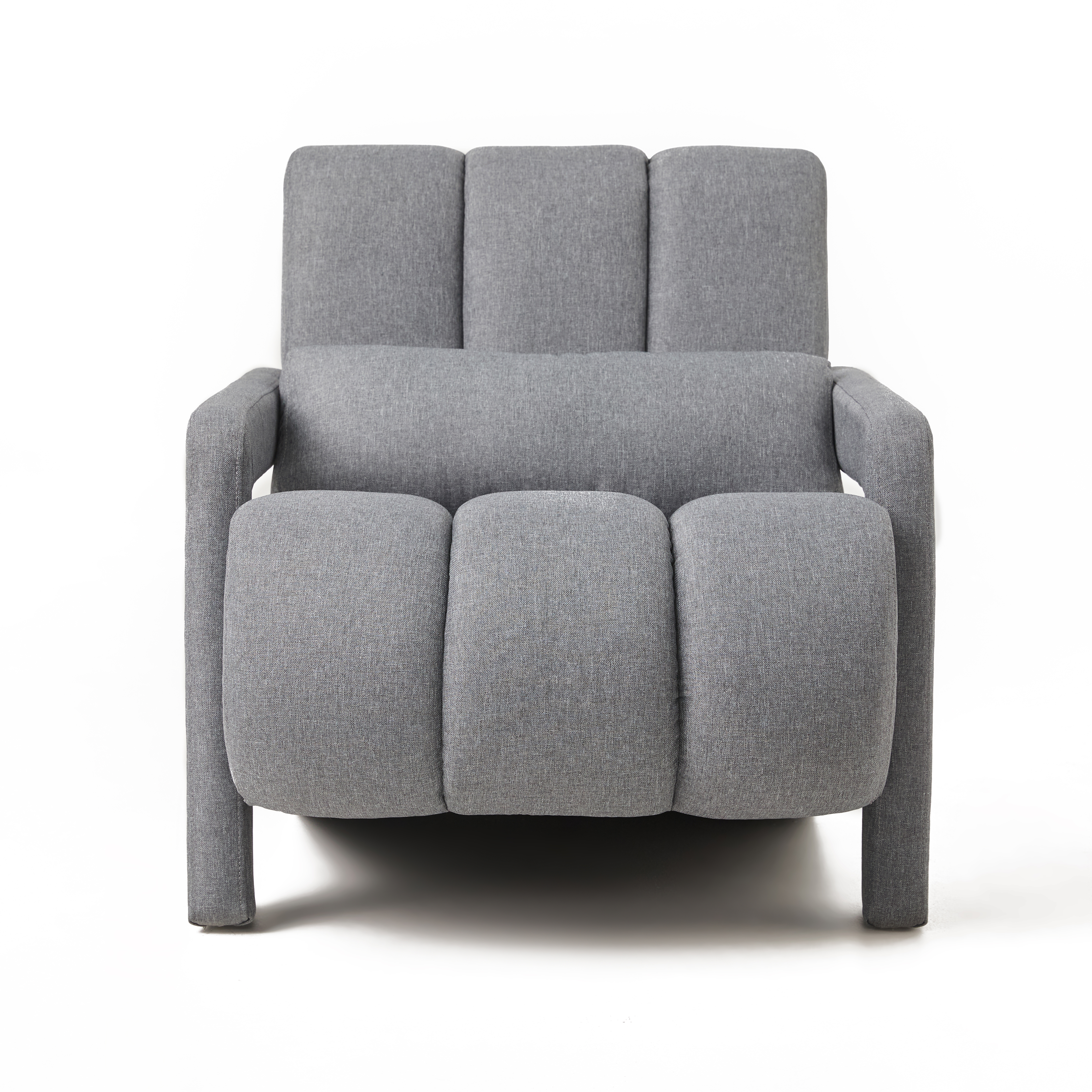 Modern Upholstered Accent Chair, Comfortable Linen Fabric With A Pillow For Living Room,bedroom.Linen, Dark Grey