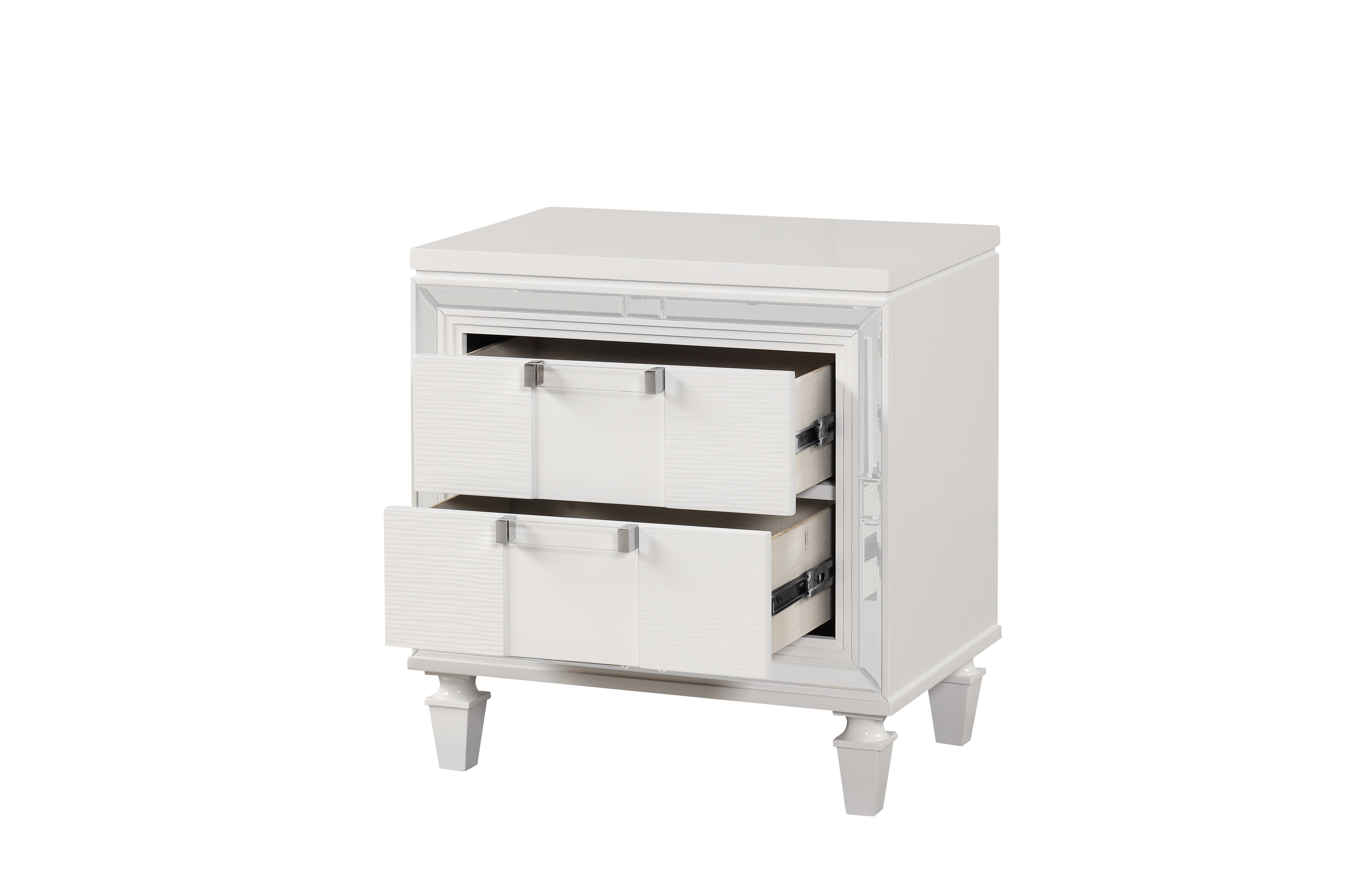 Genoa G05790-N Nightstand , Sparkling White