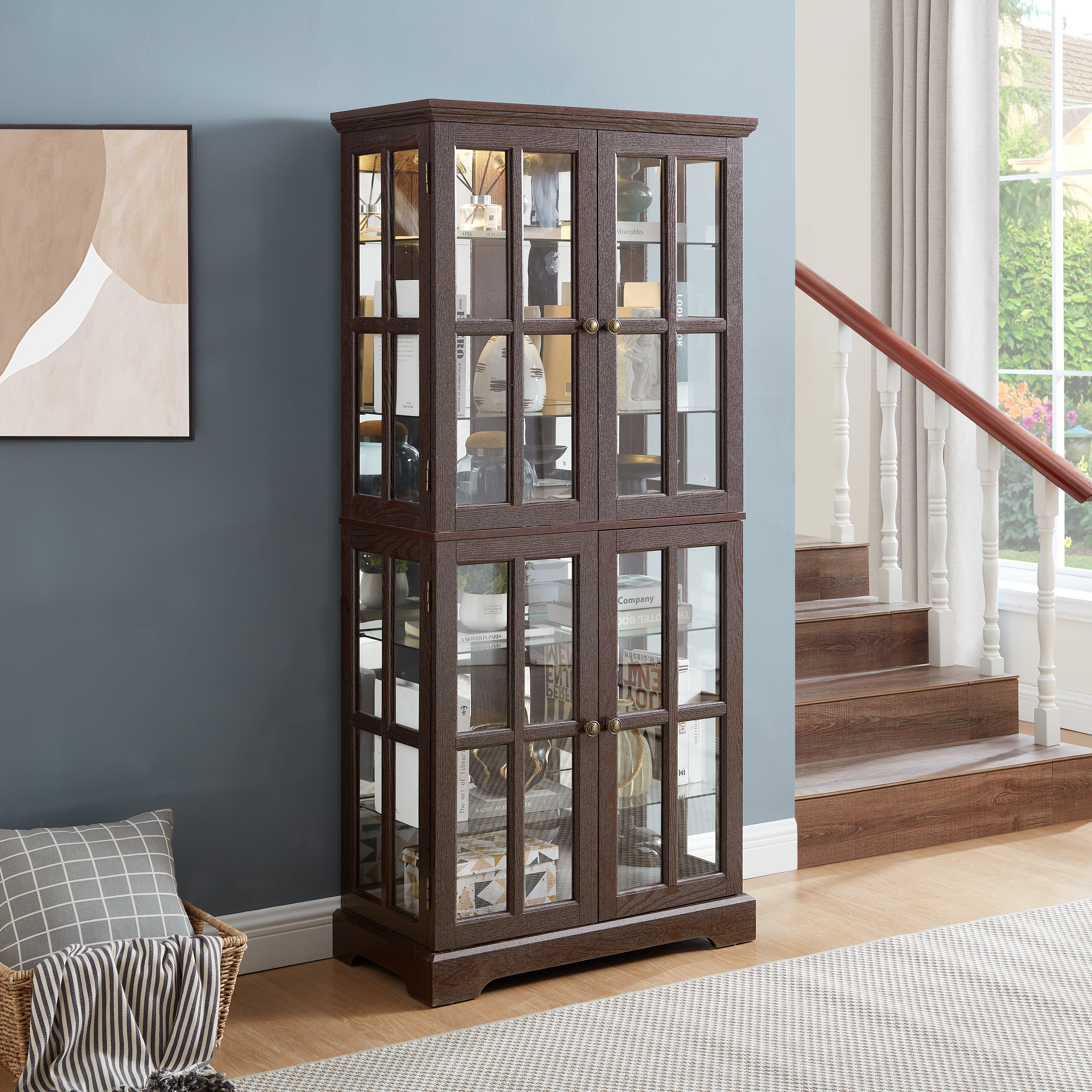 Cherry Curio Display Cabinet, picture 2 of 5