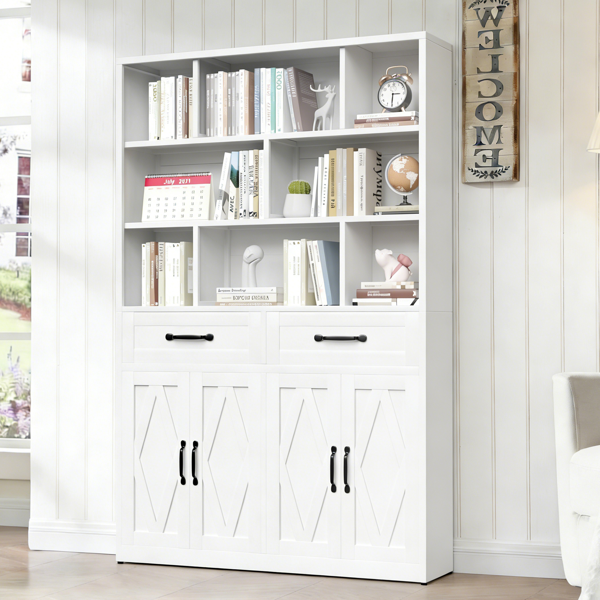 Metal Bookcase with Doors and Drawers, picture 4 of 4