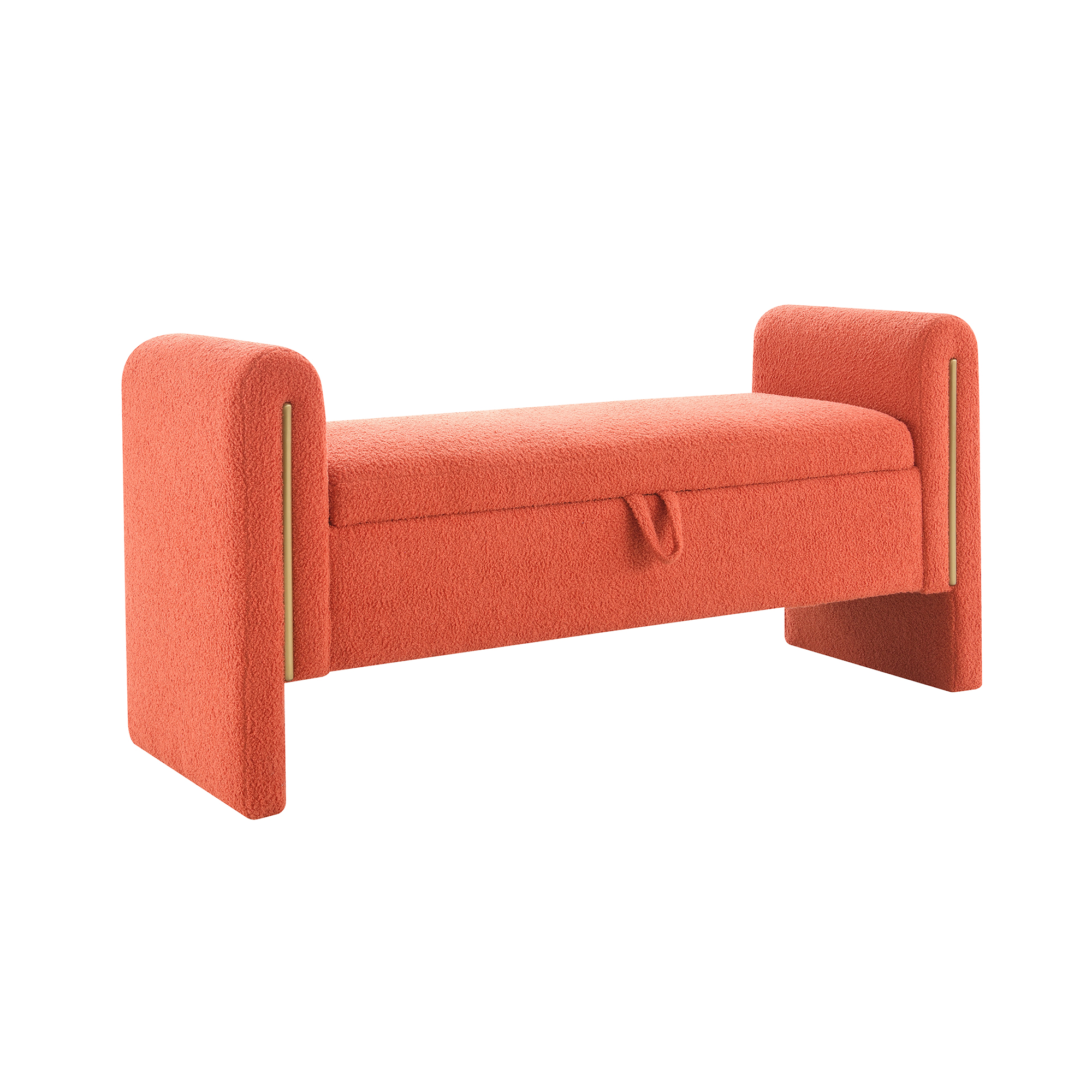 Upholstered Storage Bench with Arms, picture 2 of 4
