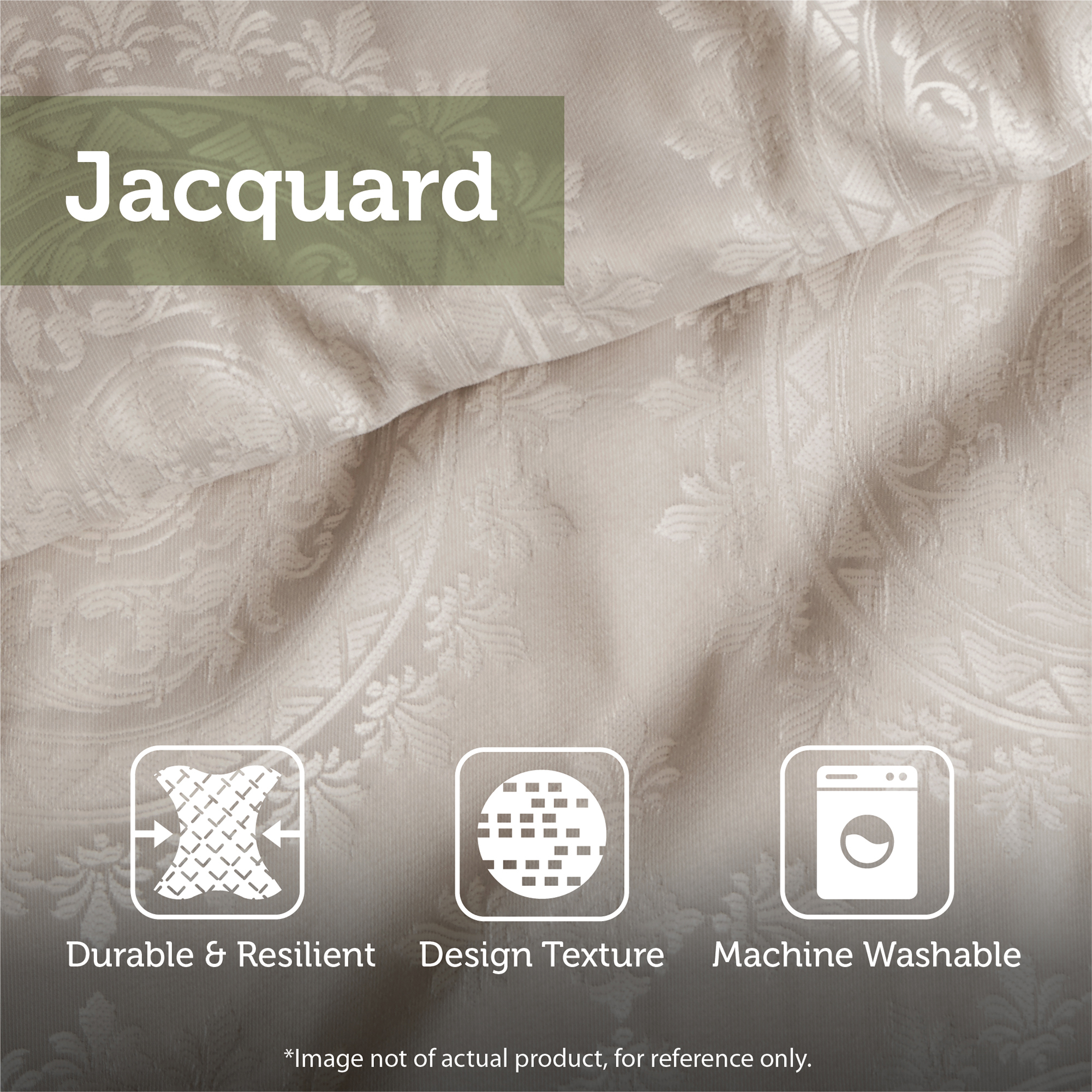 Queen 7 Piece Jacquard Comforter Set With Throw Pillows