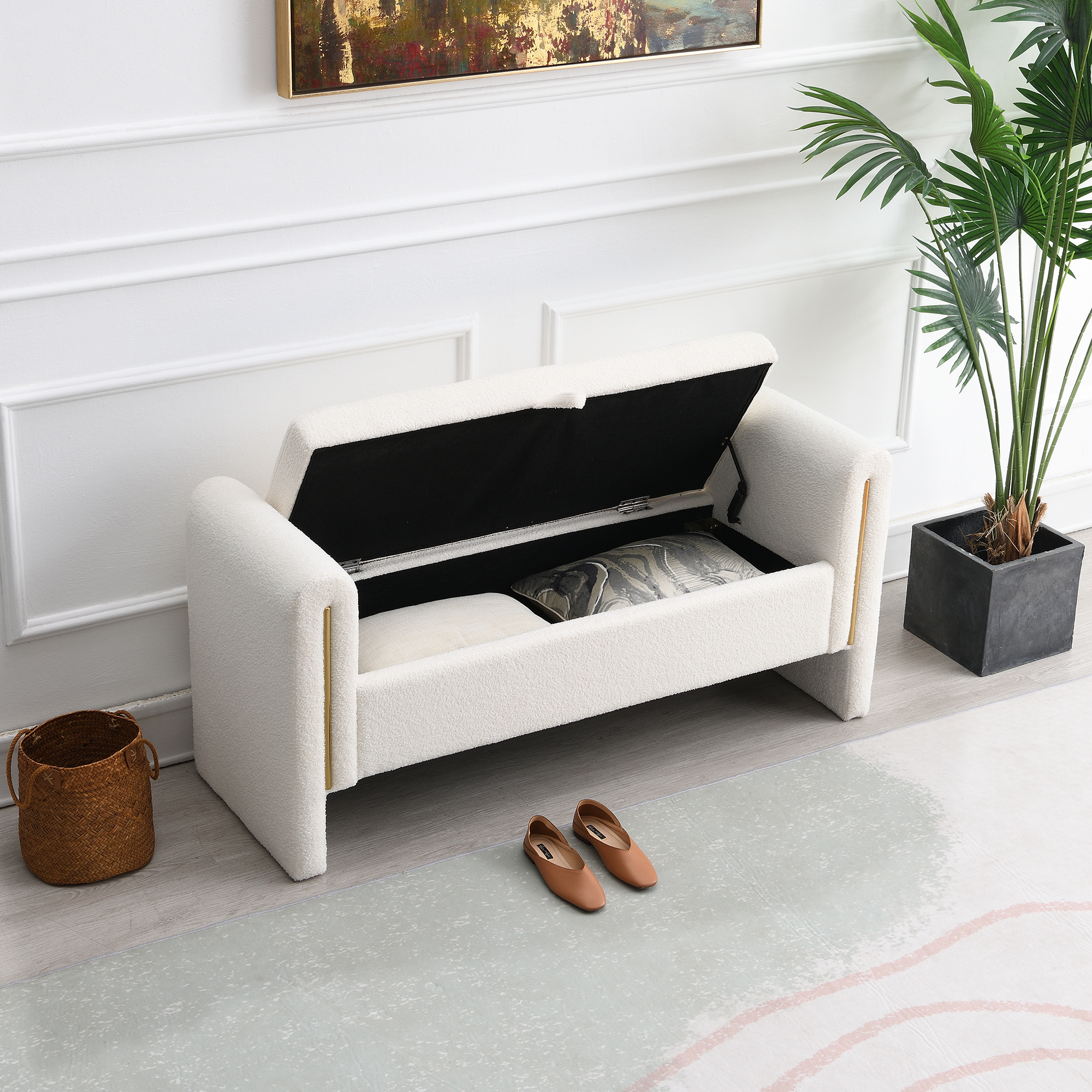 Teddy Upholstered Storage Bench, picture 4 of 4
