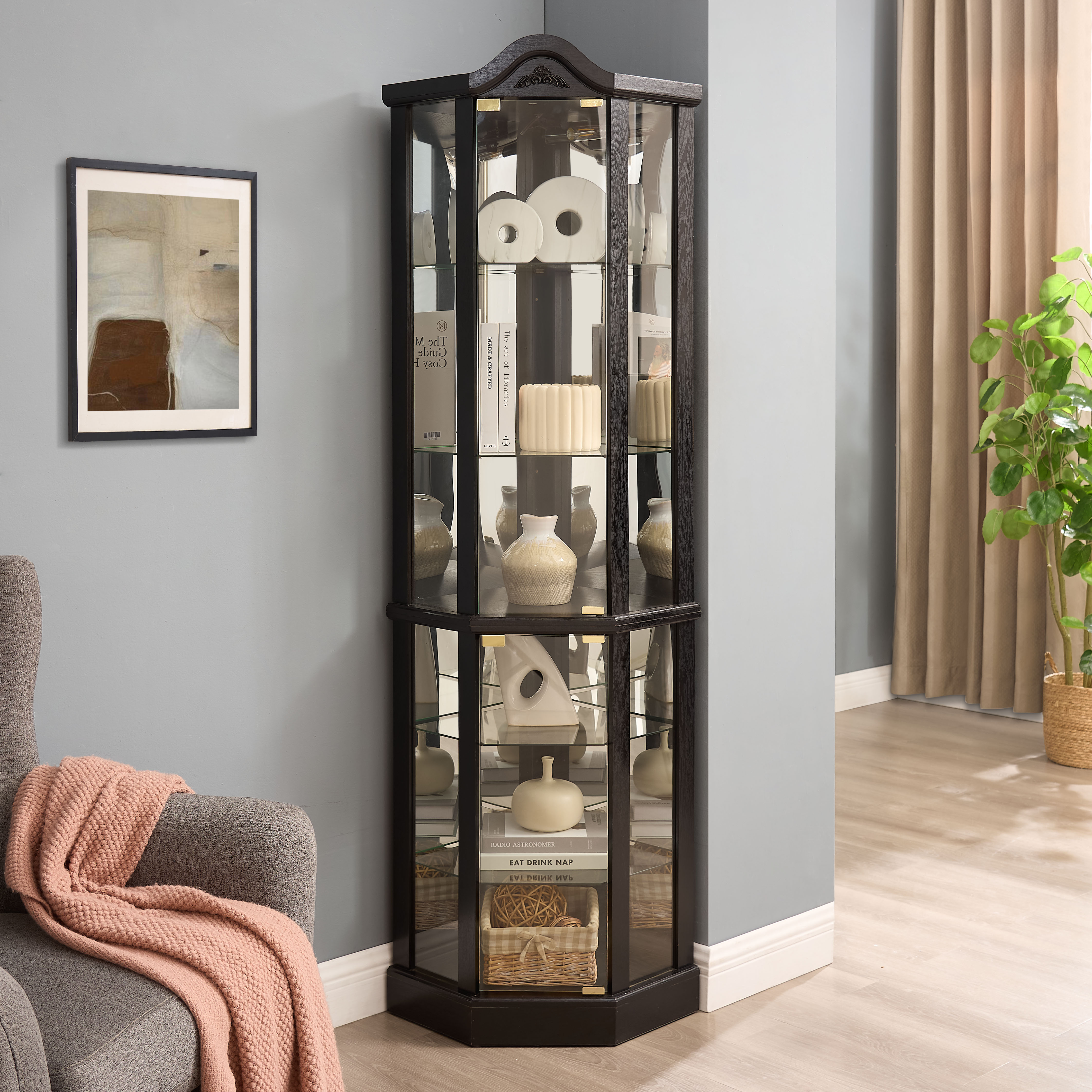 Glass Display Corner Cabinet, picture 3 of 5