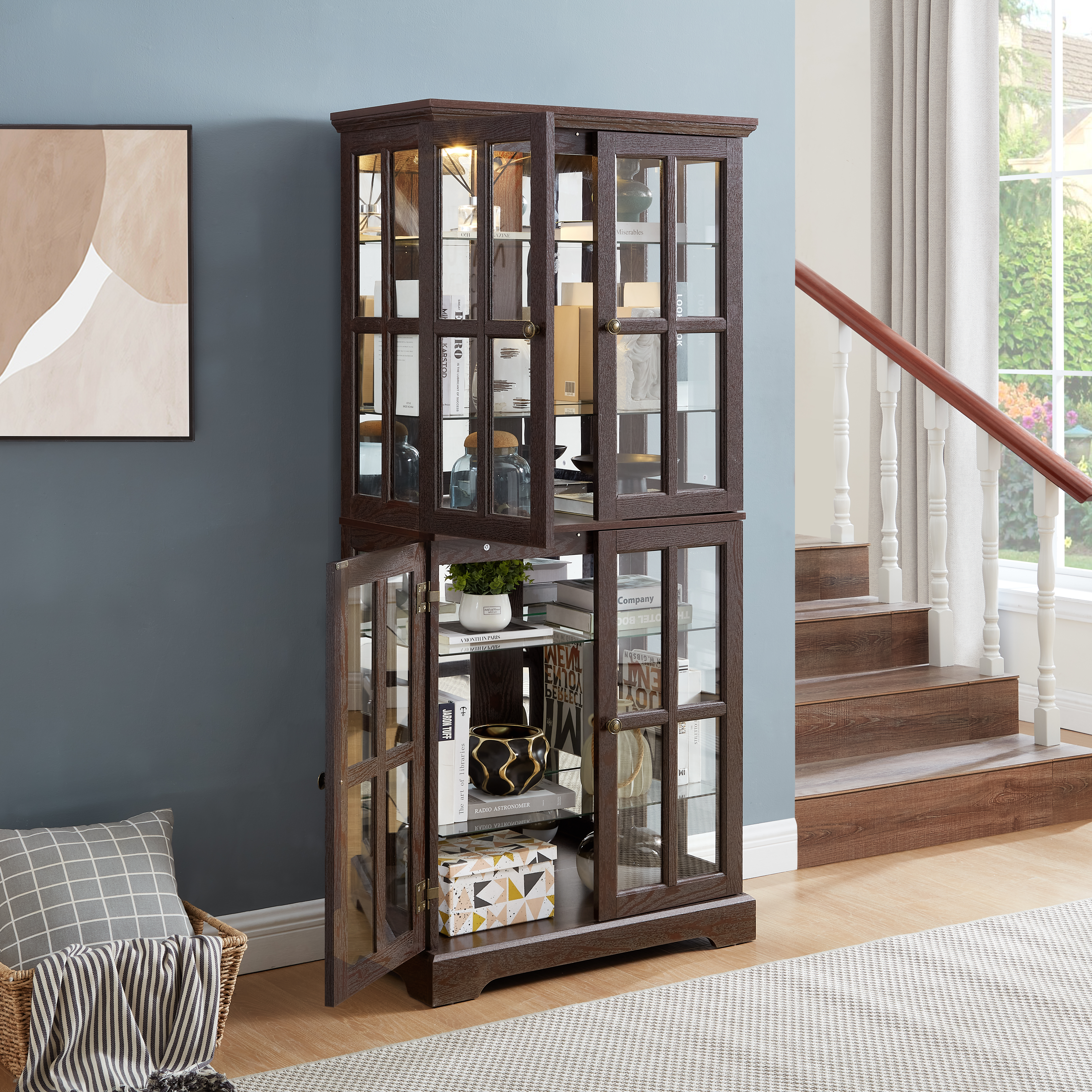 Cherry Curio Display Cabinet