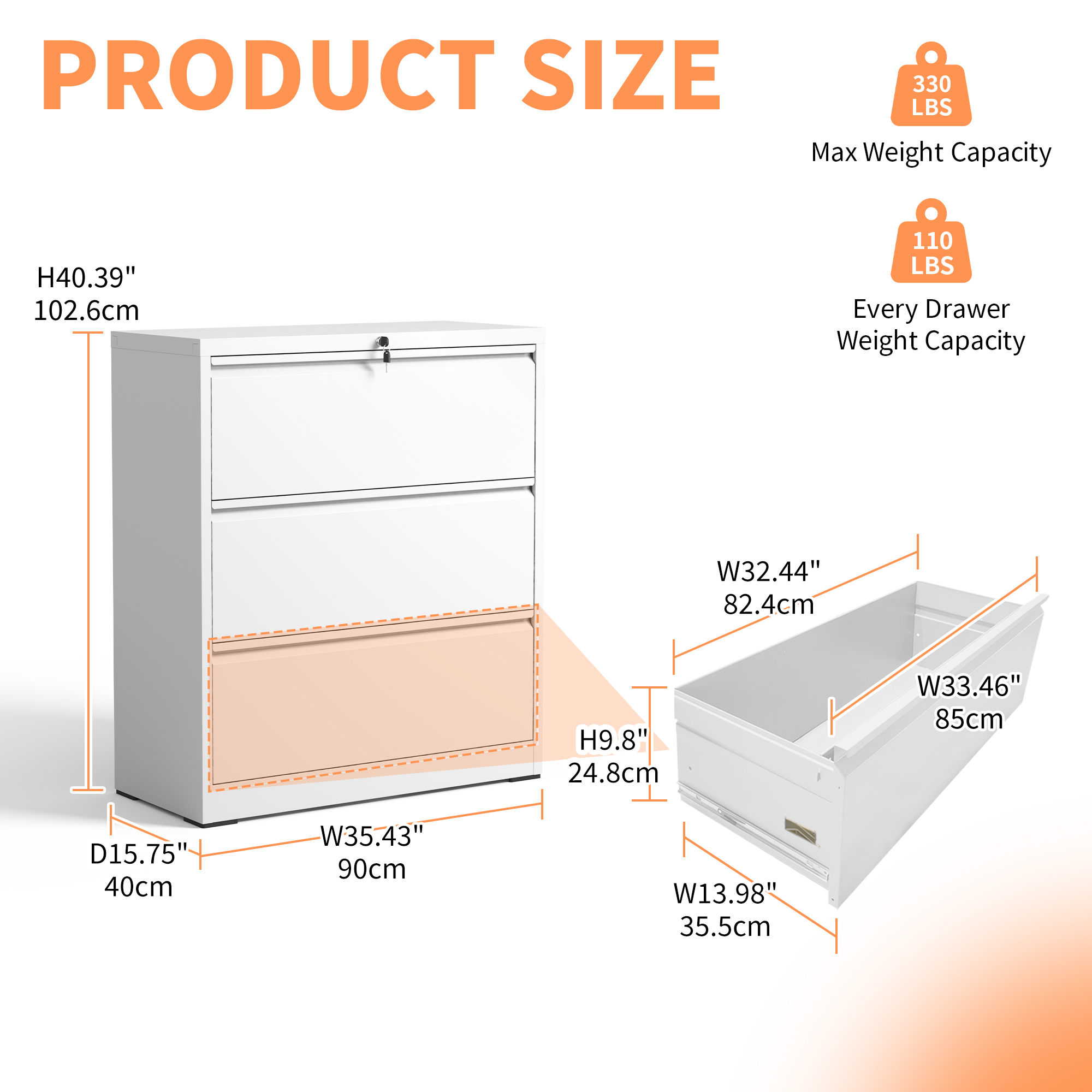 Metal Lateral File Cabinet, picture 4 of 4
