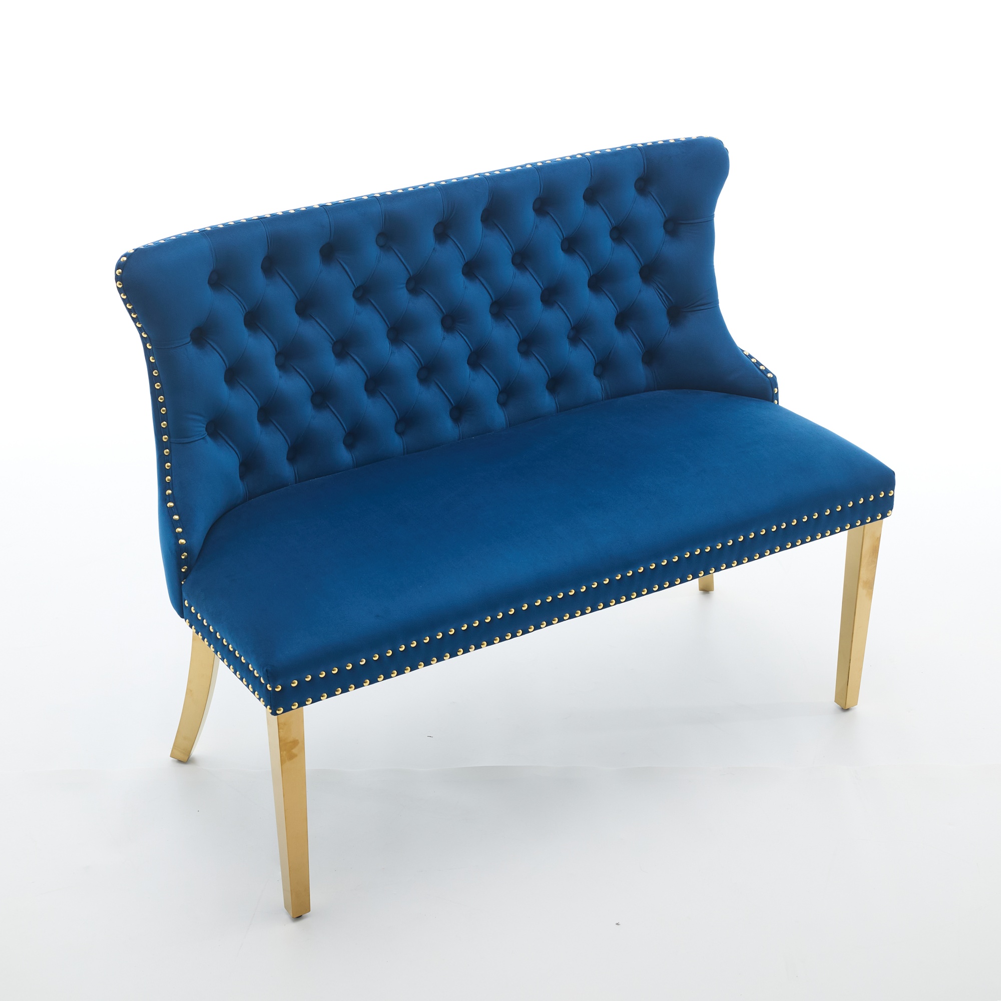 Velvet Tufted Dining Loveseat Bench, picture 2 of 4