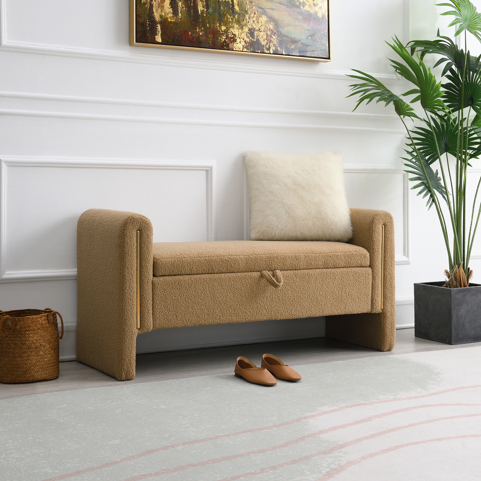 Teddy Upholstered Storage Bench, picture 2 of 4