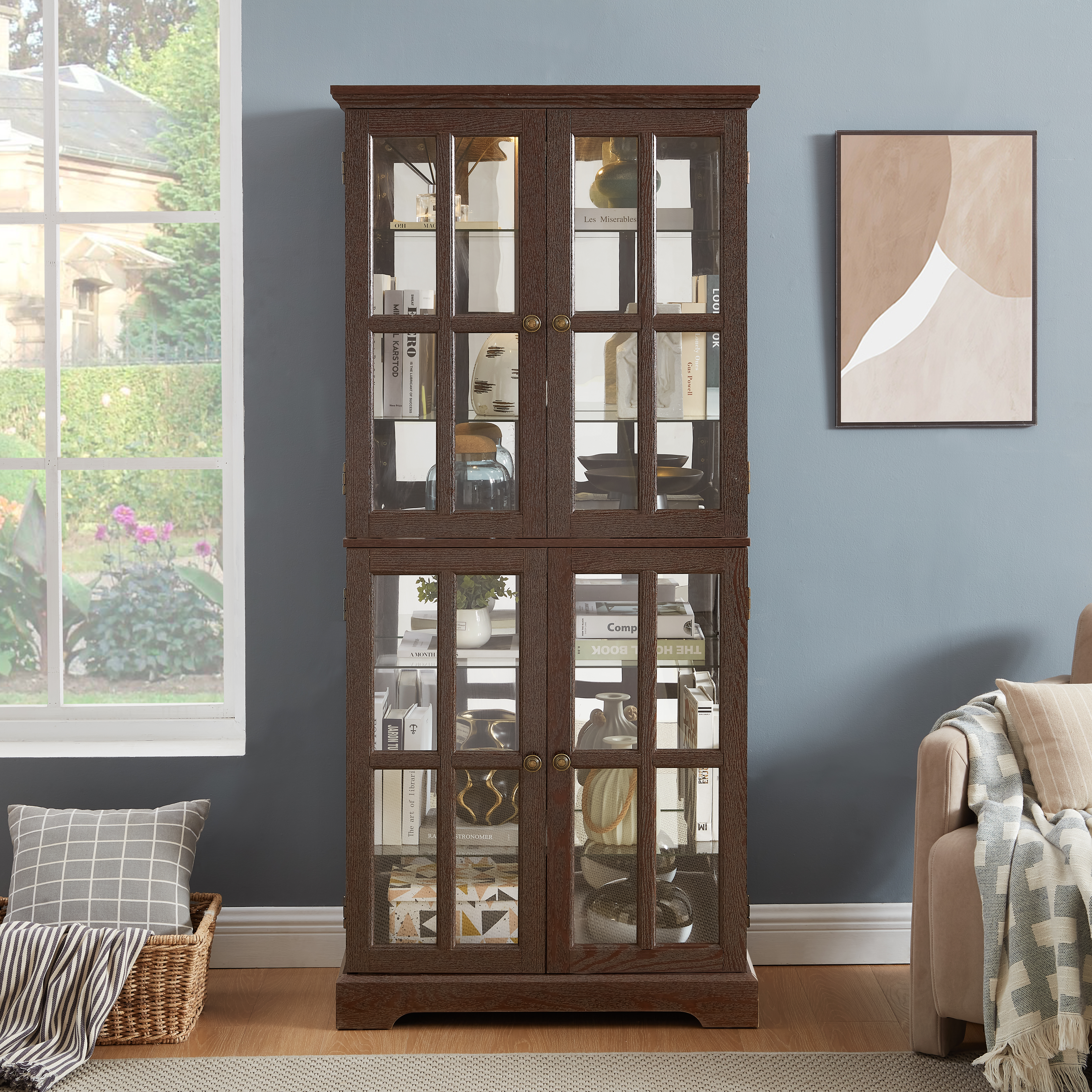 Cherry Curio Display Cabinet, picture 4 of 5