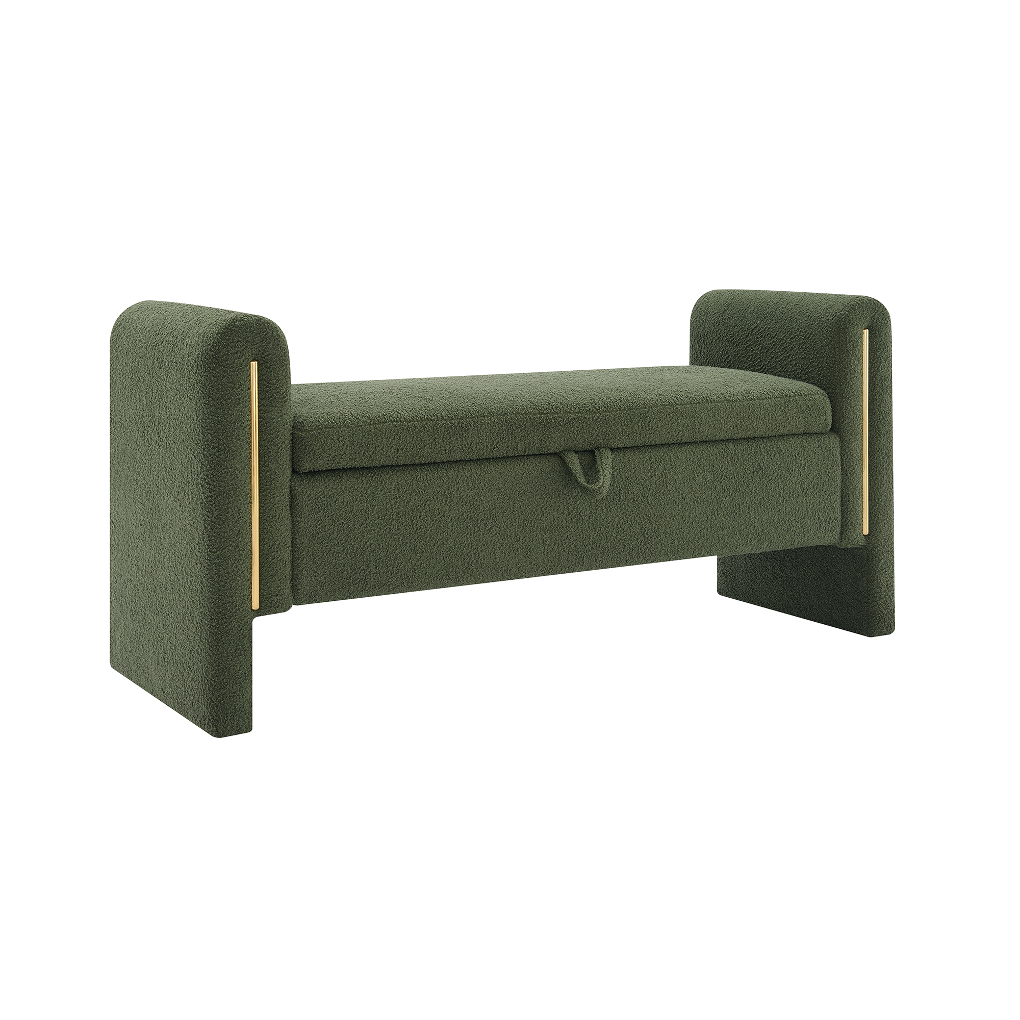 Upholstered Storage Bench with Arms, picture 1 of 5