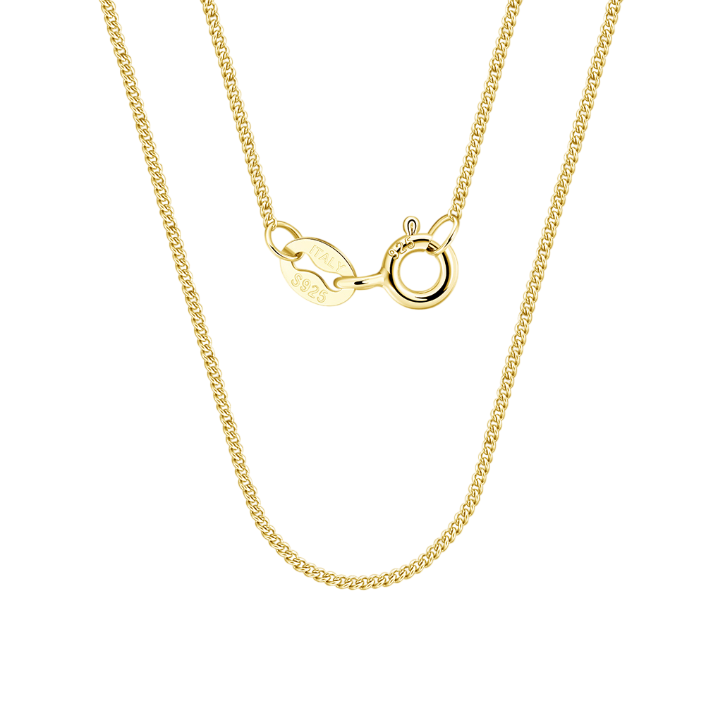 925 Sterling Silver Gold-Plated Italian Sterling  Toggle Clasp Necklace - Elegant Chain Jewelry