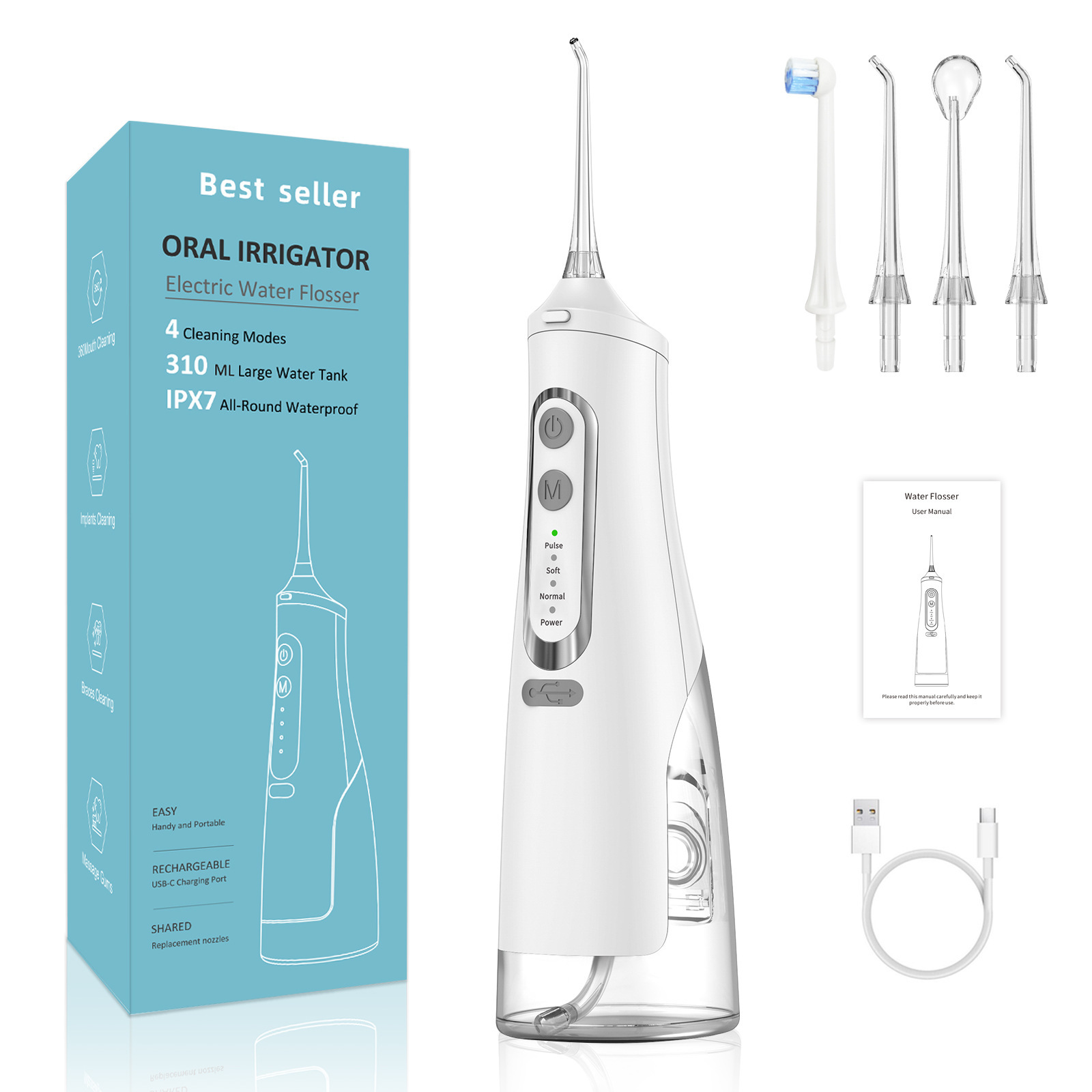 Portable Electric Water Flosser, Special Orthodontic Dental Cleaner For Cleaning Teeth And Gaps, Smart Teeth Washing Tool