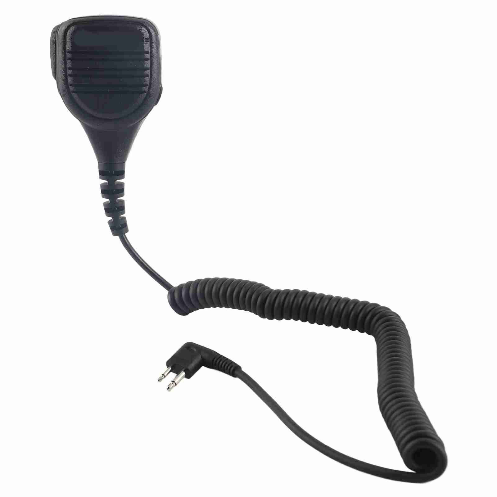 3.5mm Headphone Jack Speaker Mic Talkie Radio Hand Microphone With Steel Belt Clip