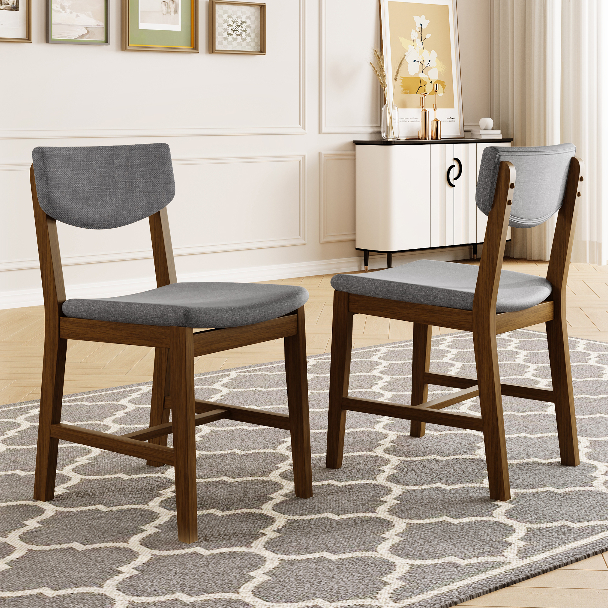 Upholstered Wood Dining Chair