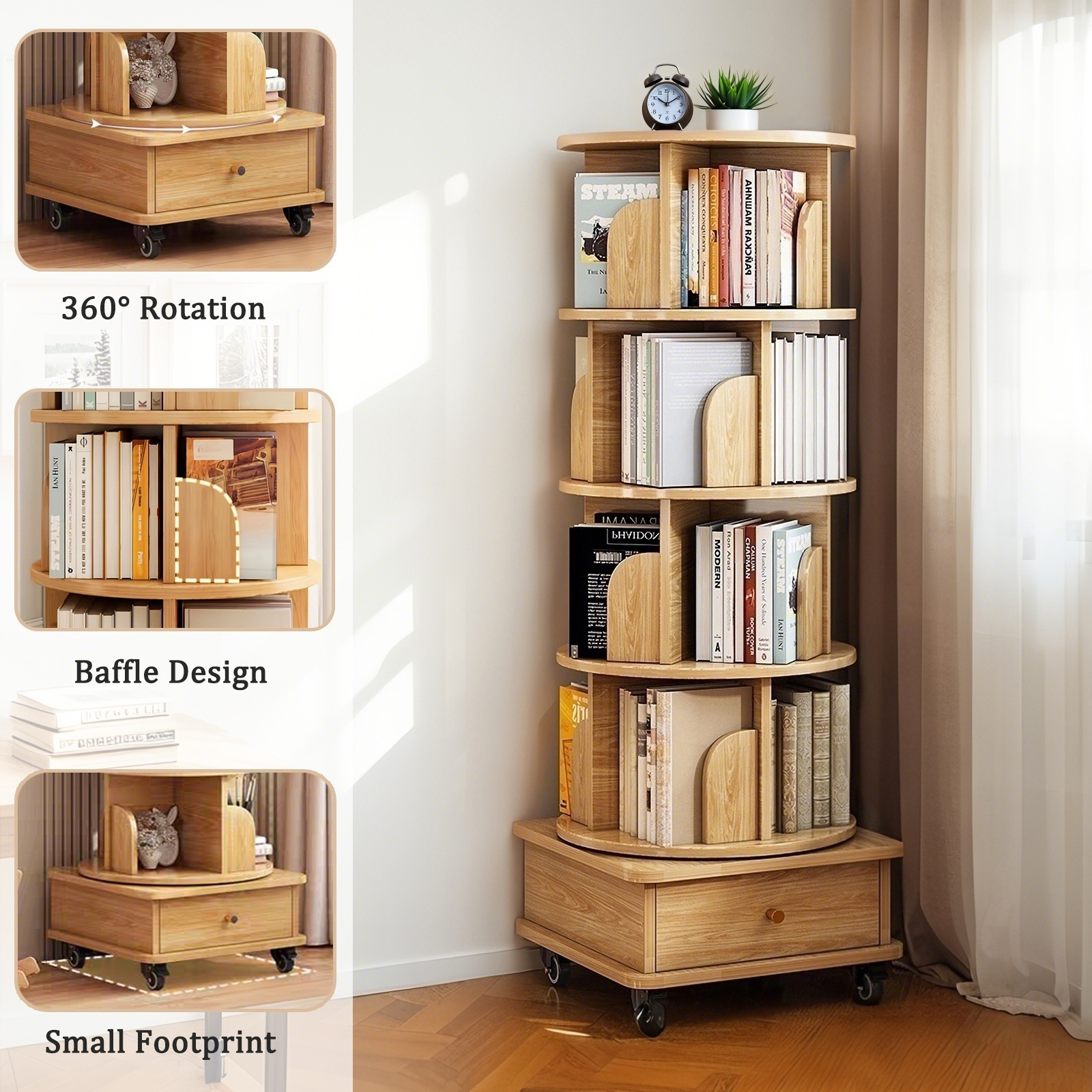 Rotating Bookshelf Tower, picture 4 of 4