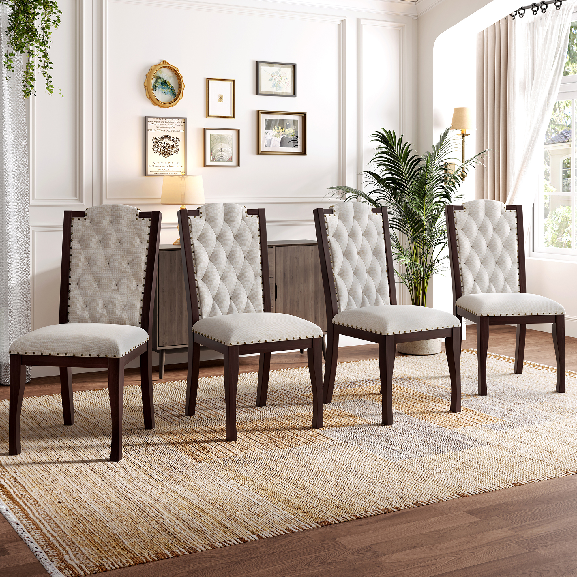 Upholstered Dining Chairs Set of 4, picture 2 of 4