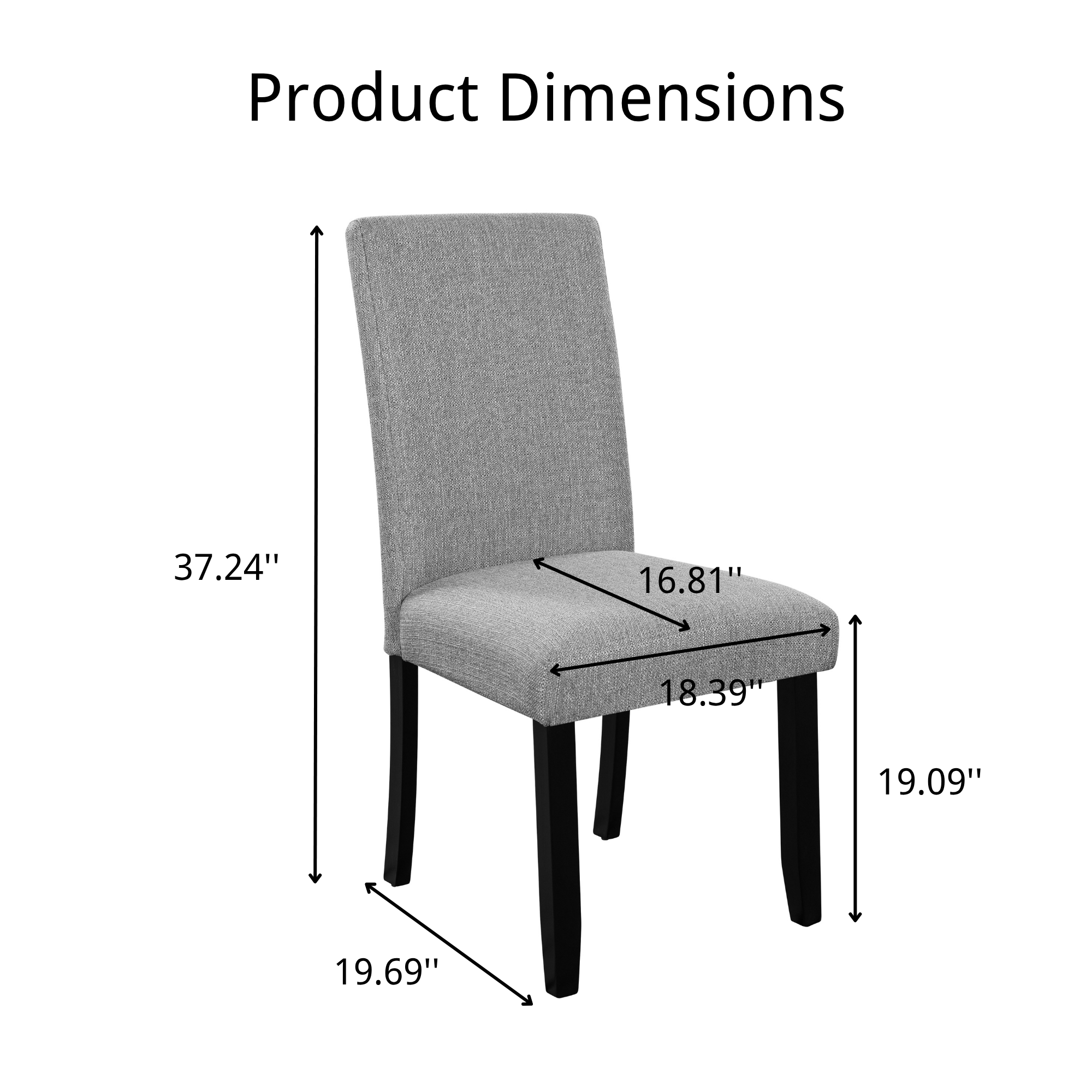 Upholstered Dining Chair Set of 4, picture 4 of 4