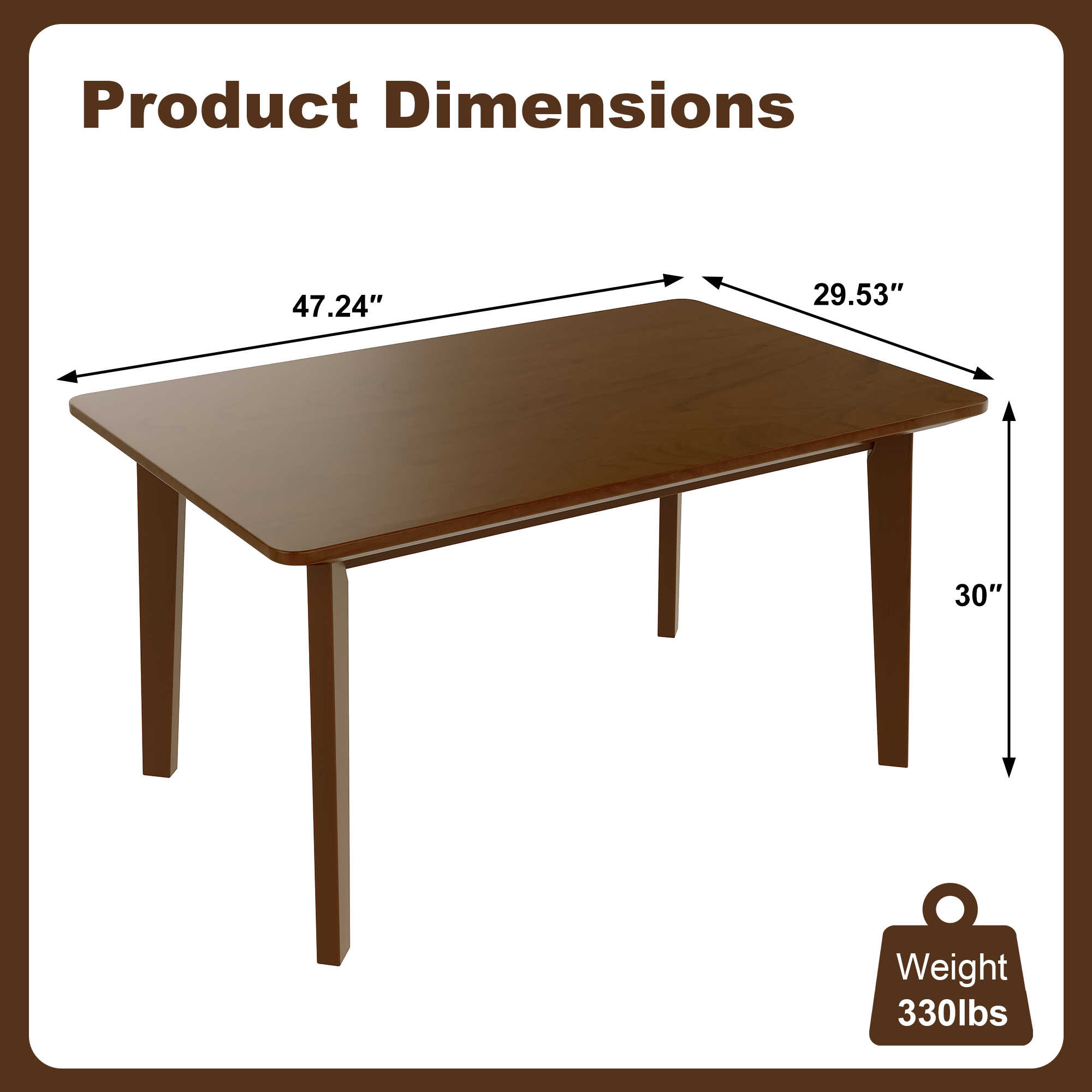 Wood Dining Table, picture 3 of 4