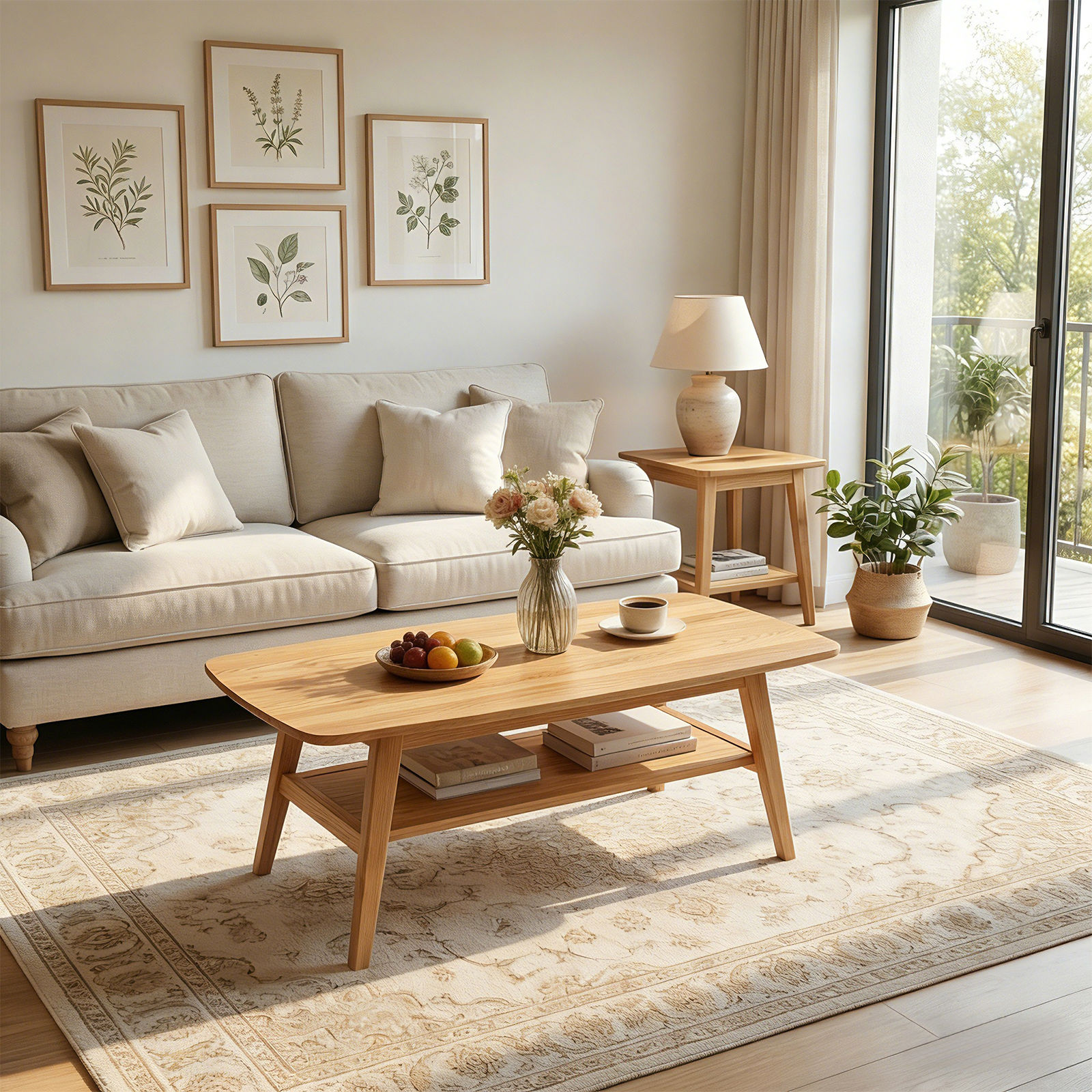 Solid Oak Coffee Table