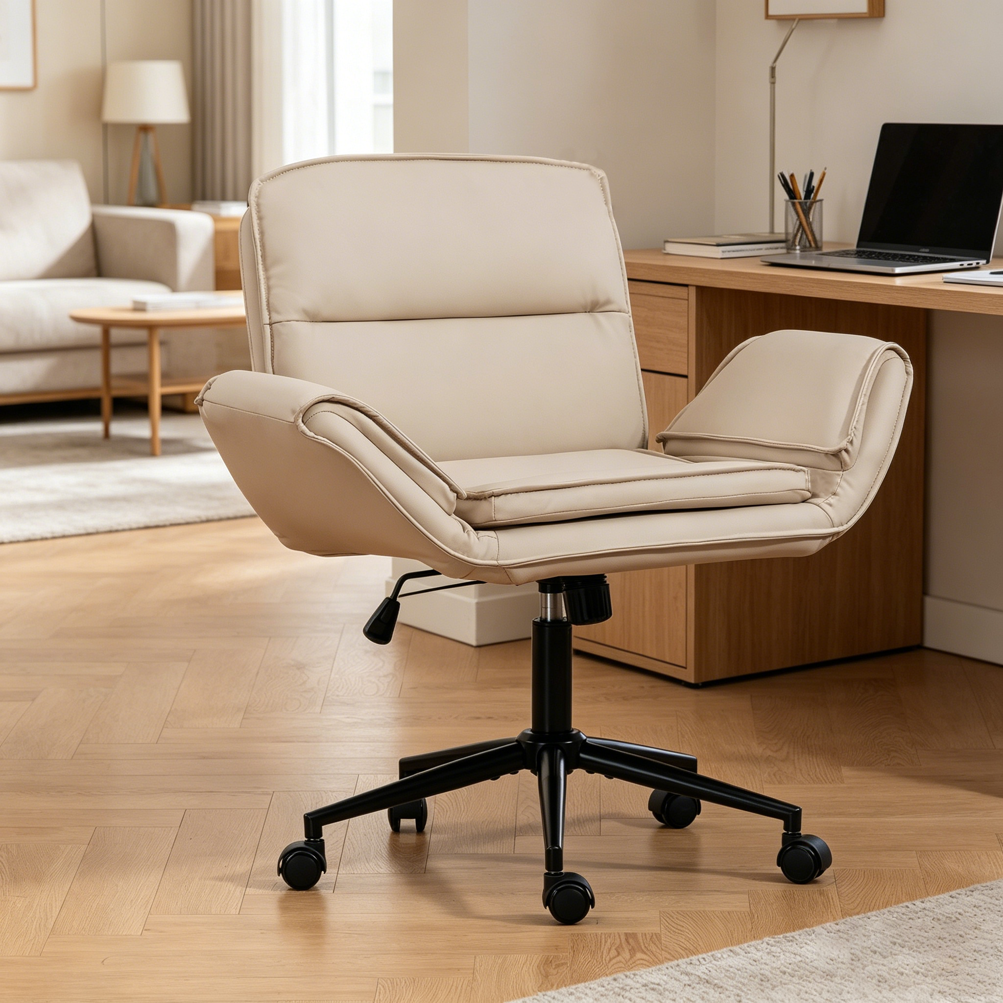 Criss Cross Chair with 5-Gear Adjustable Armrests & Wheels — photo 5