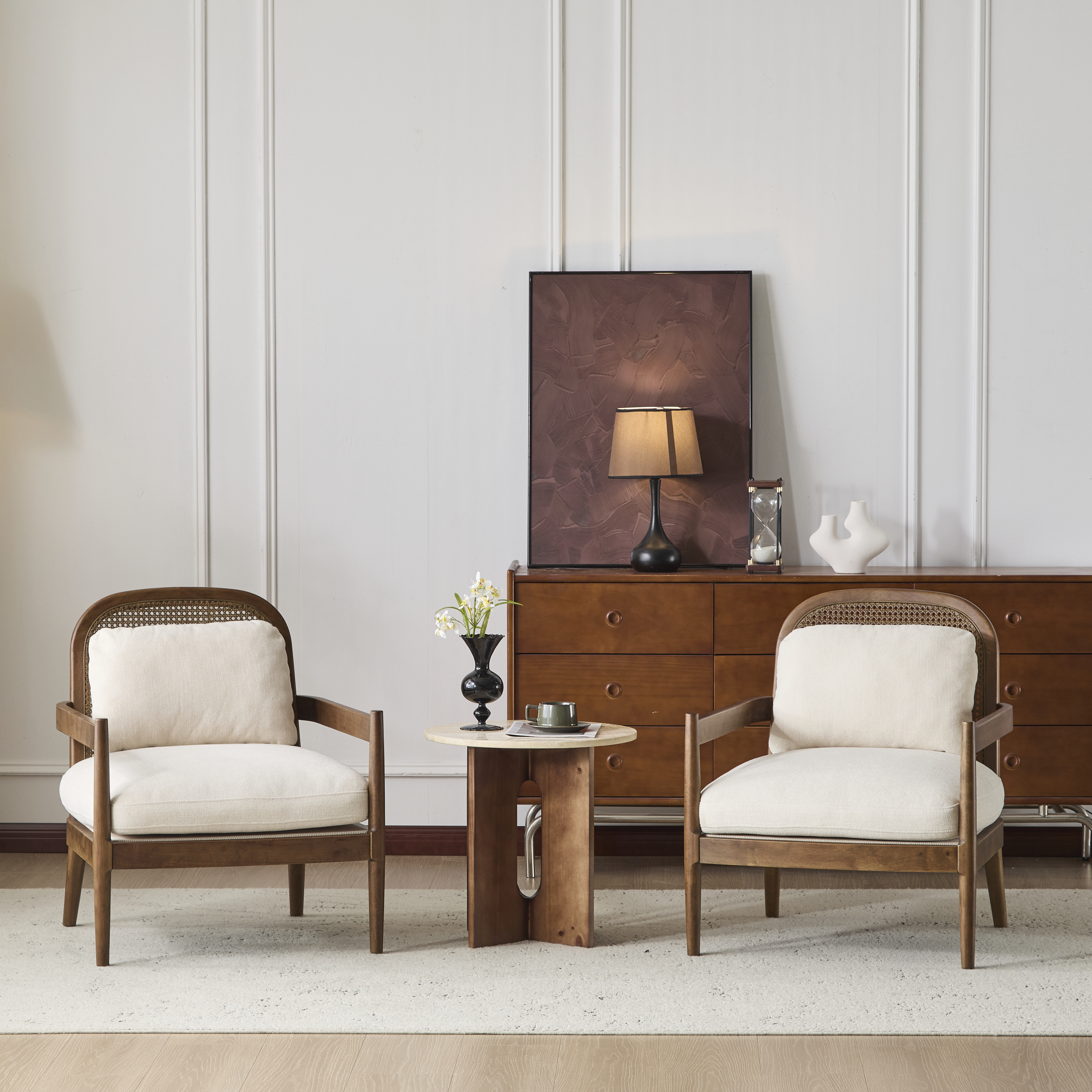 Rattan Back Accent Chair, picture 4 of 4