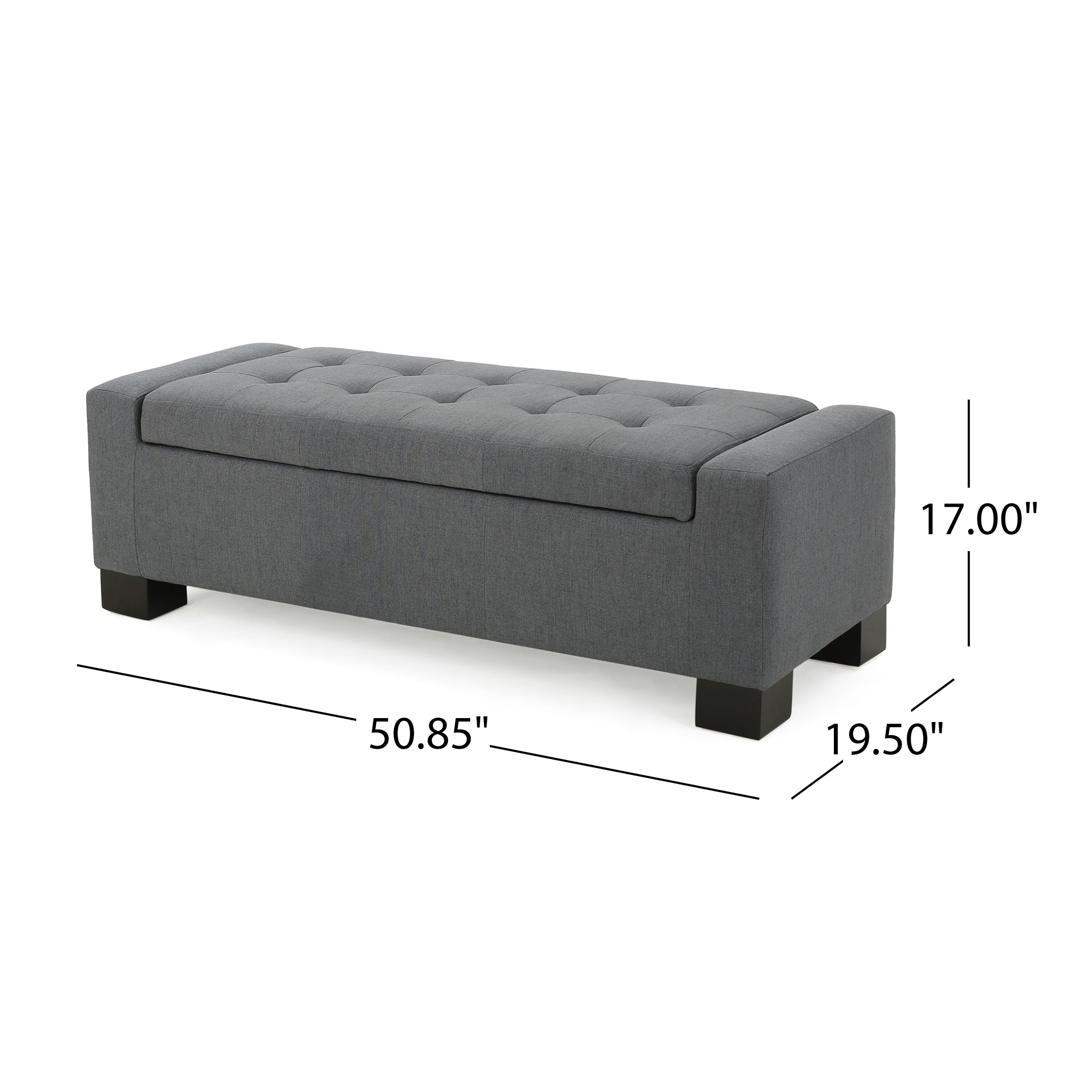Polyester Storage Ottoman Bench, picture 4 of 4
