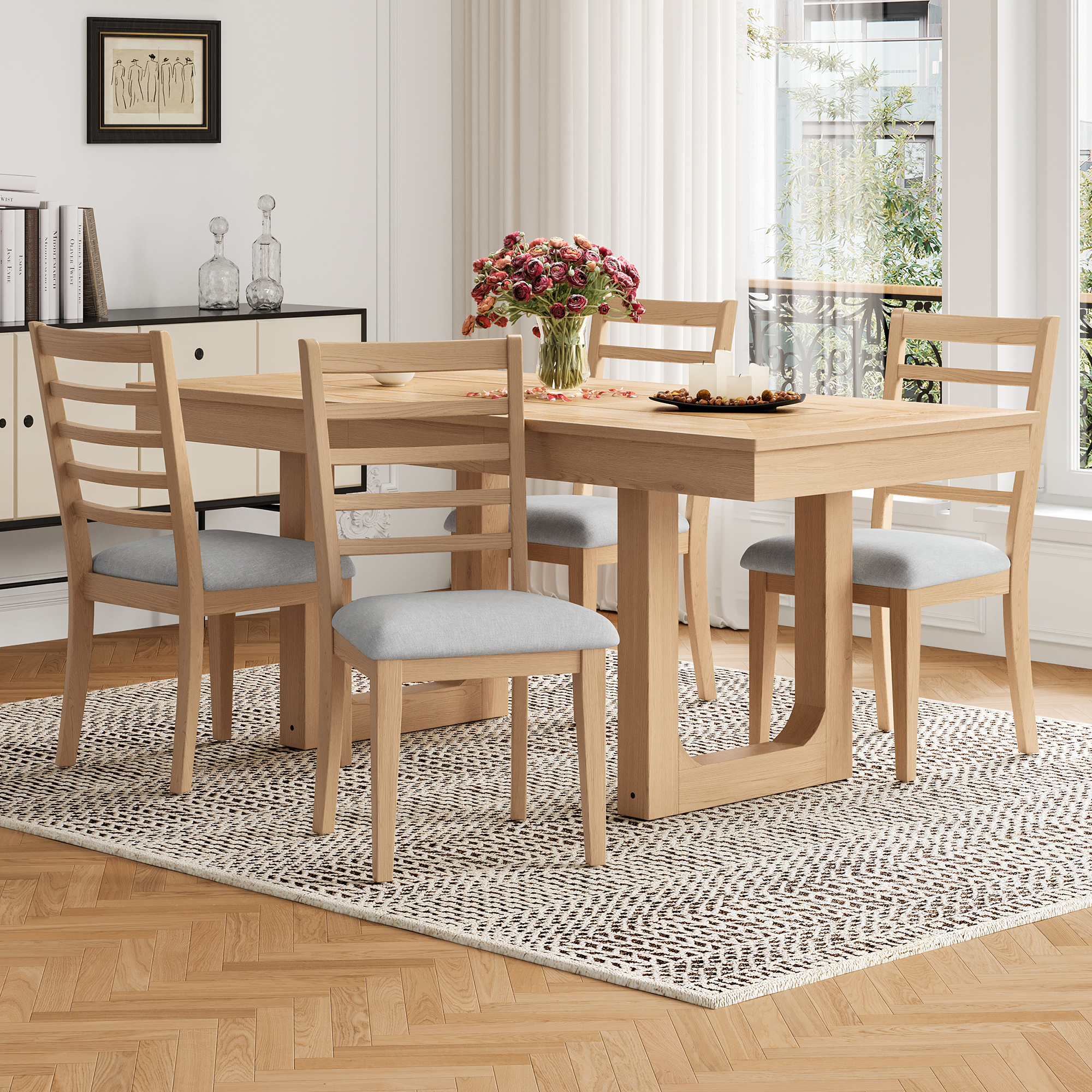 Upholstered Farmhouse Dining Chairs, picture 2 of 4