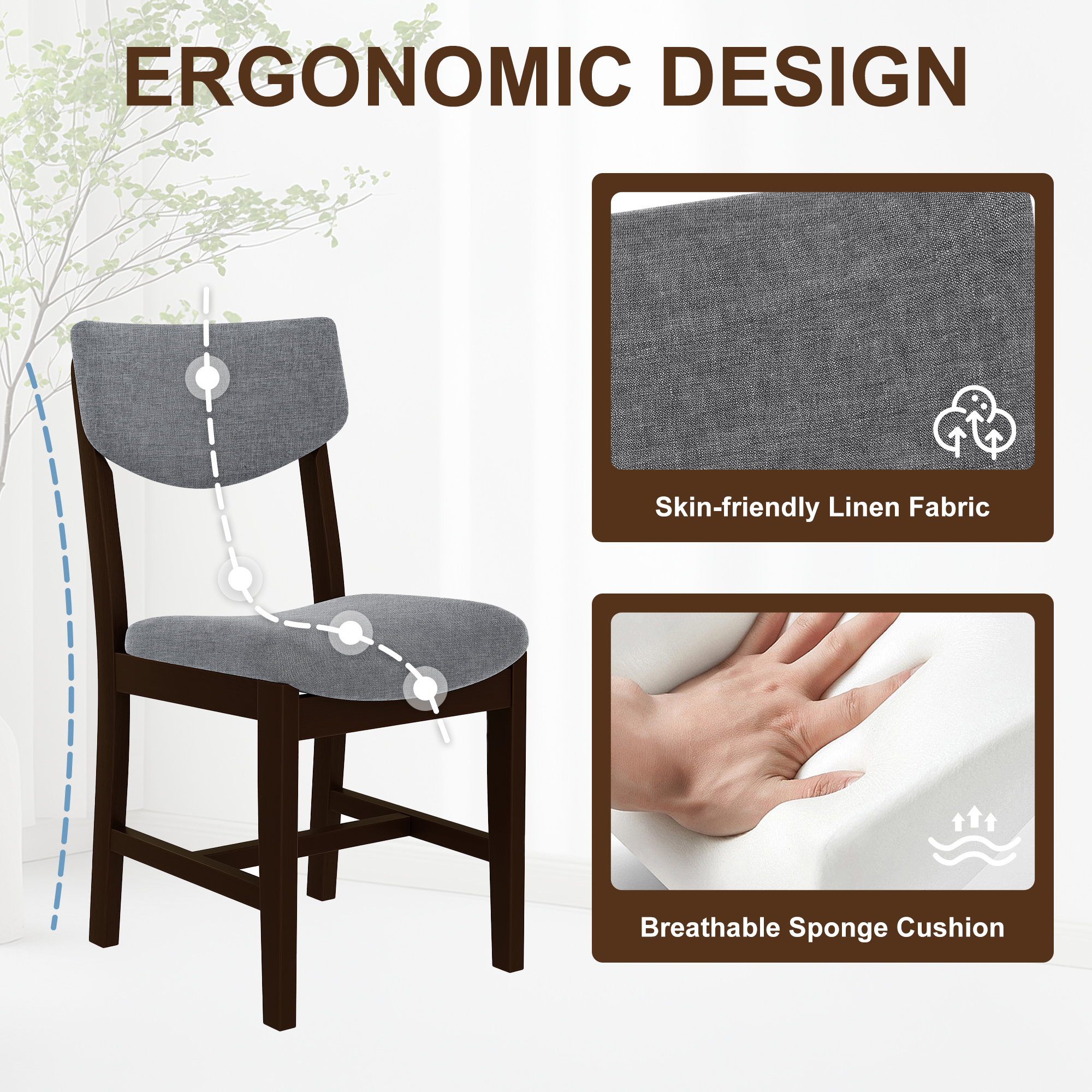 Upholstered Dining Chair Set, picture 4 of 4