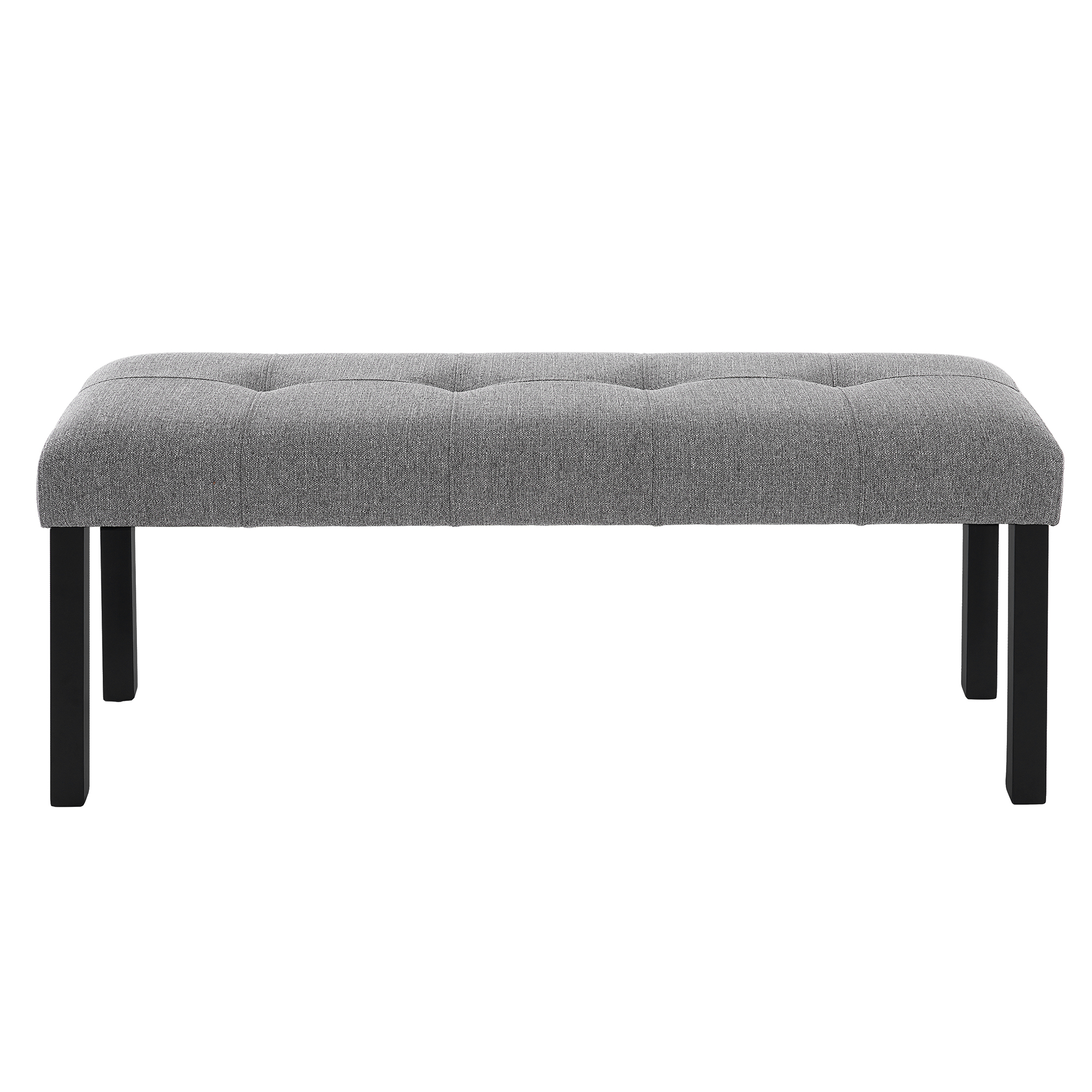 Tufted Linen Dining Bench