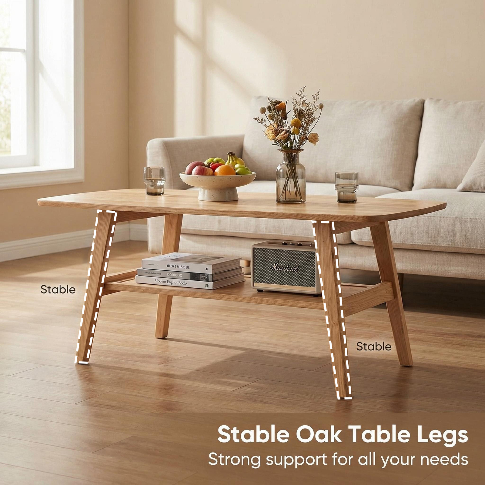 Solid Oak Coffee Table, picture 3 of 4
