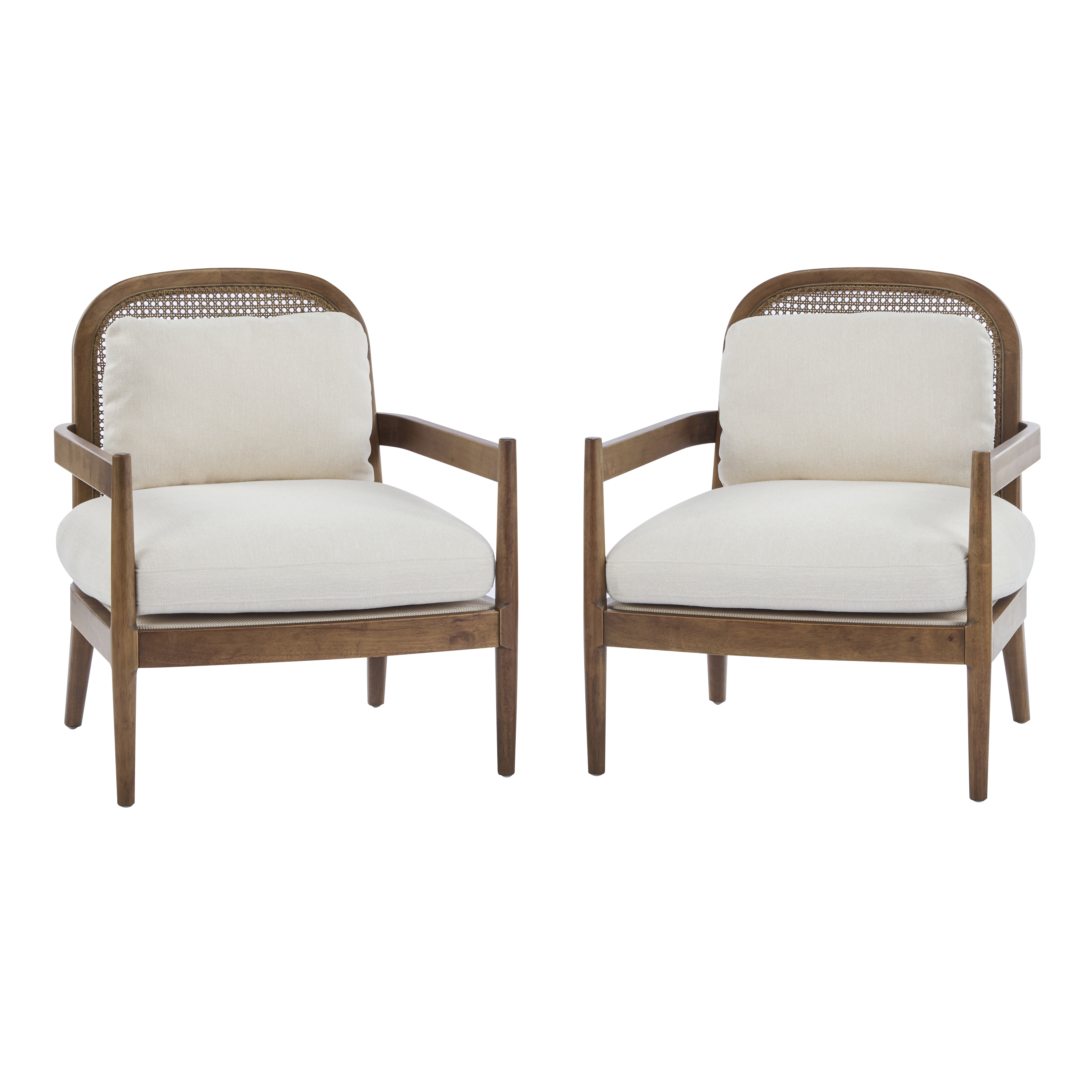 Rattan Back Accent Chair
