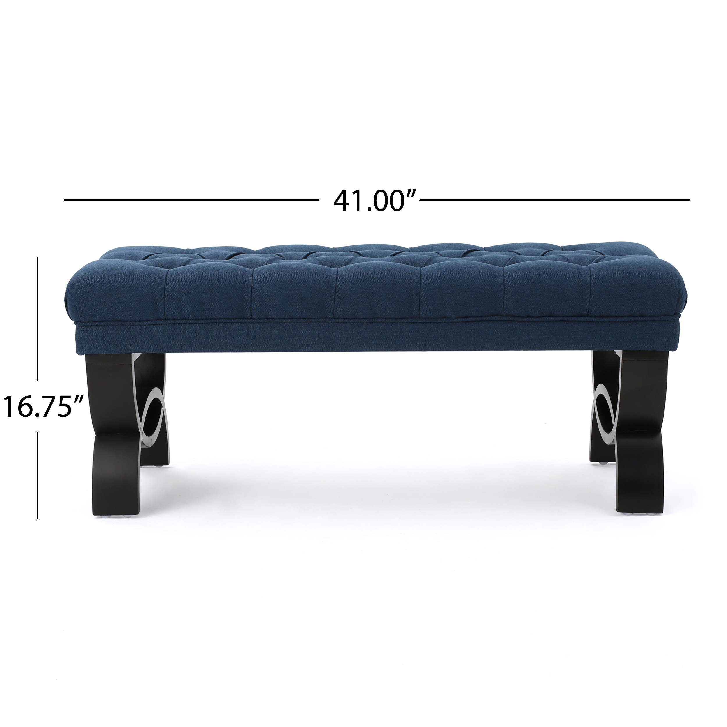Fabric Tufted Ottoman Bench, picture 4 of 4