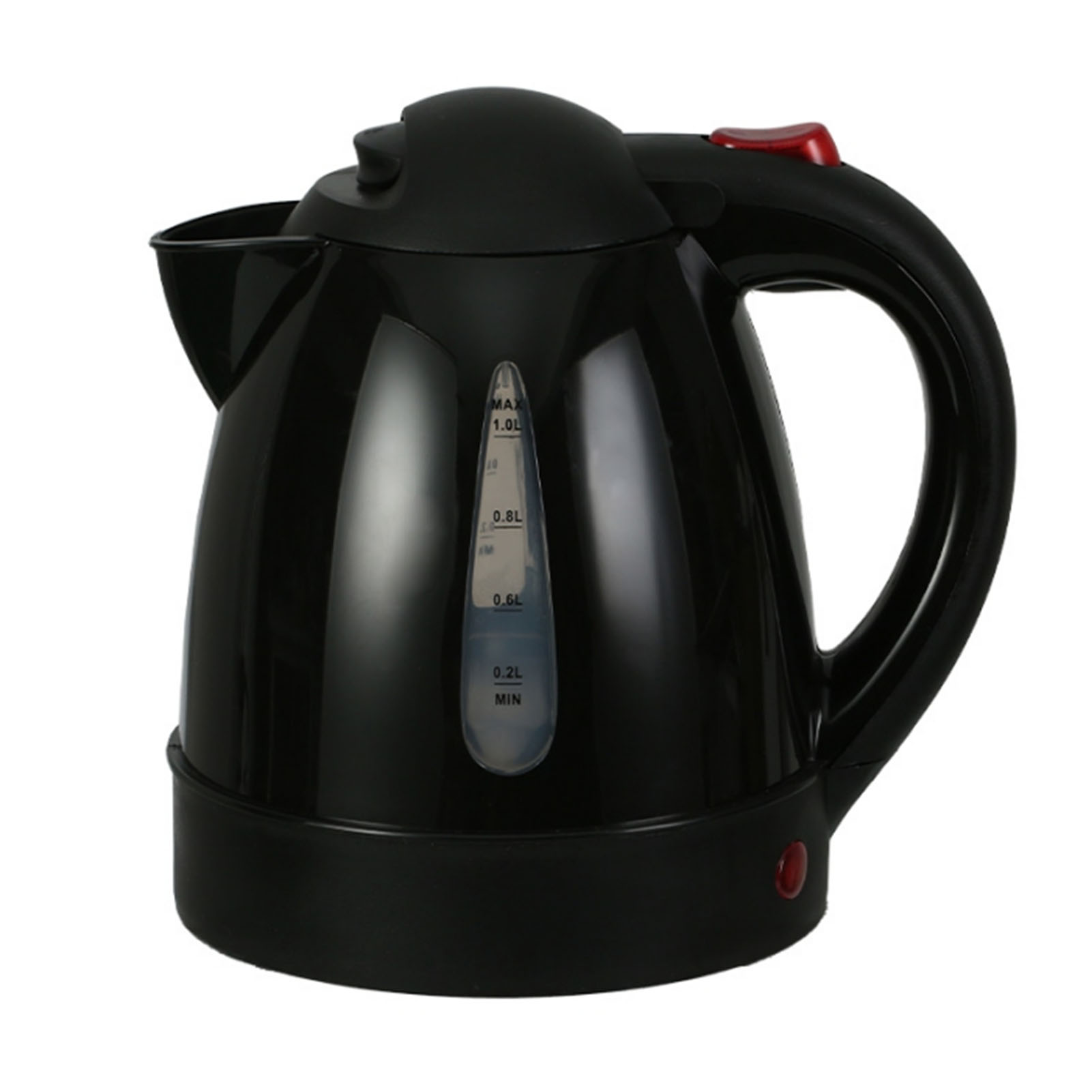 Electric Kettle 150W 1L Black Road Hot Water Boiler Stainless Steel Liner Auto Shut Off Tea Kettle Car Cigarette Plug 12V For Sedans SUVs