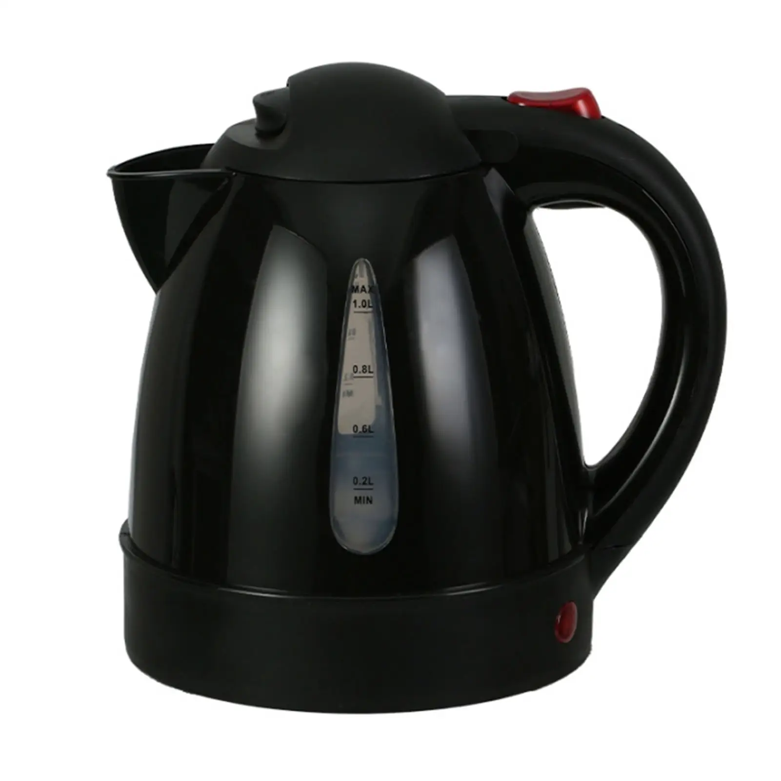 Electric Kettle 150W 1L Black Road Hot Water Boiler Stainless Steel Liner Auto Shut Off Tea Kettle Car Cigarette Plug 12V For Sedans SUVs