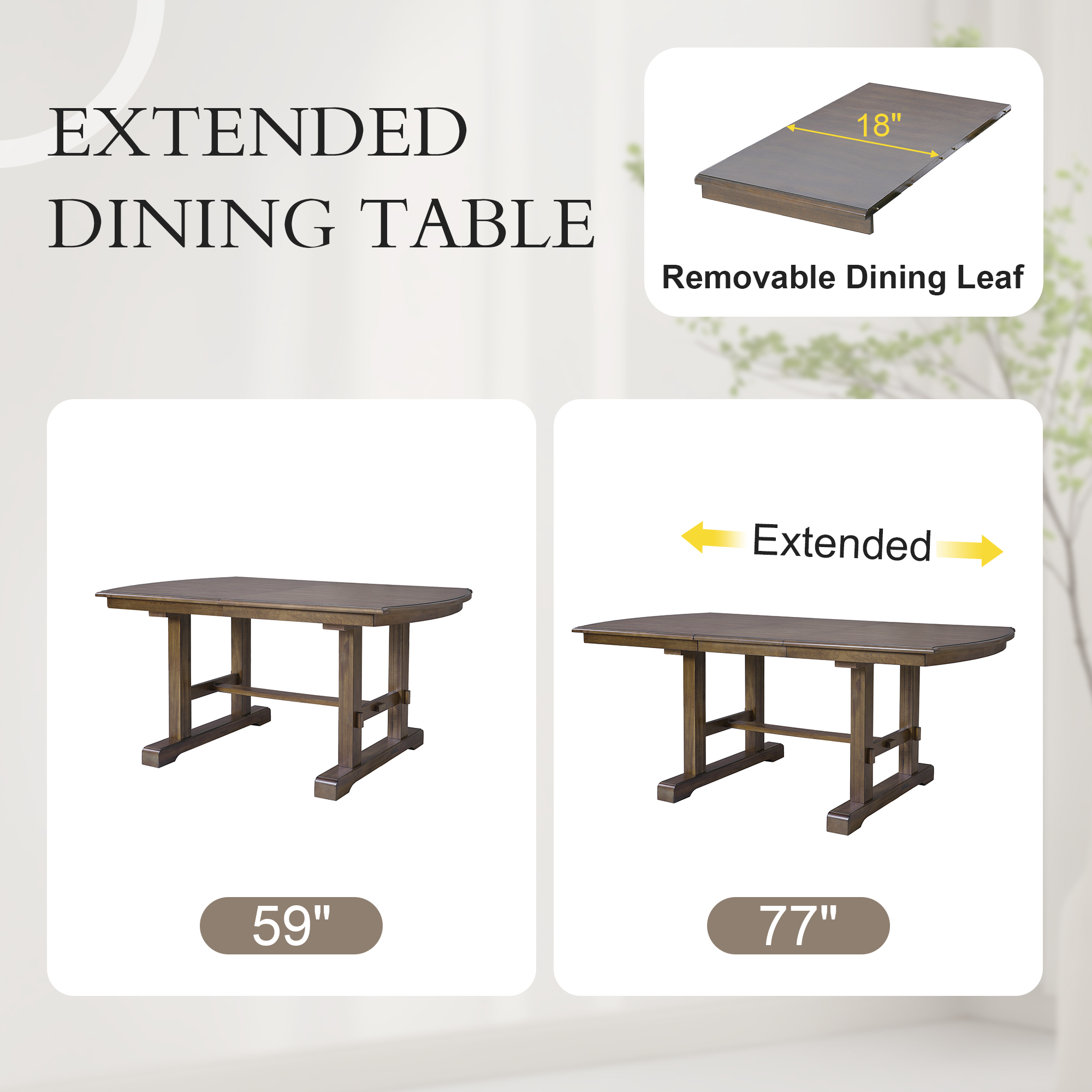 Extendable Farmhouse Dining Table, picture 2 of 4