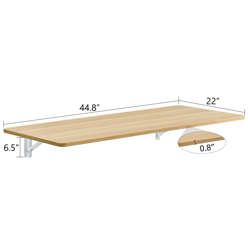 Laundry Room Folding Table Wall Mounted Folding Table For Small Spaces,Fold Down Desk,Workbench,Addition To Garage & Shed Home Office Laundry Room Home Bar Kitchen & Dining Room,45x22x6.5 Inches.