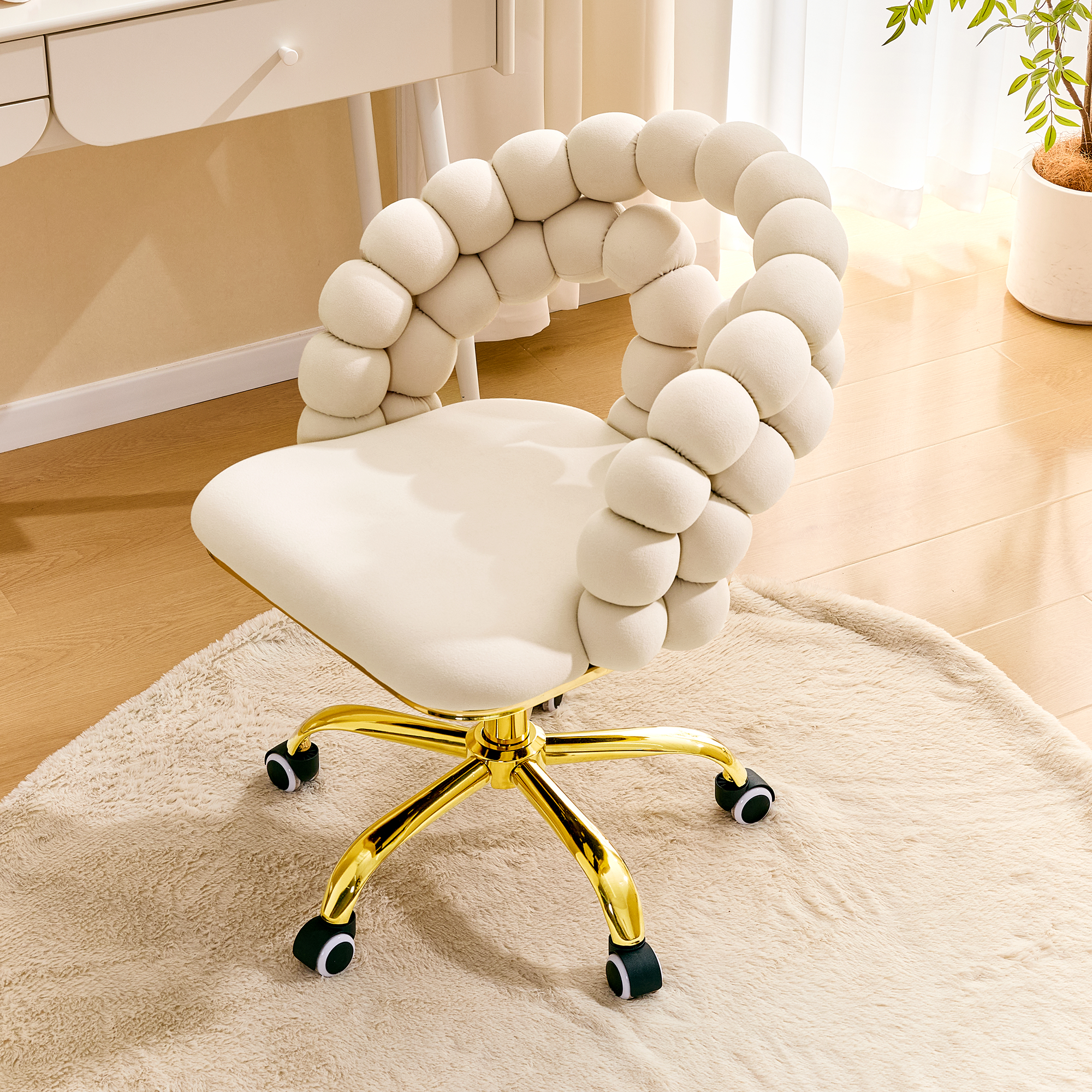 Velvet Adjustable Swivel Desk Chair