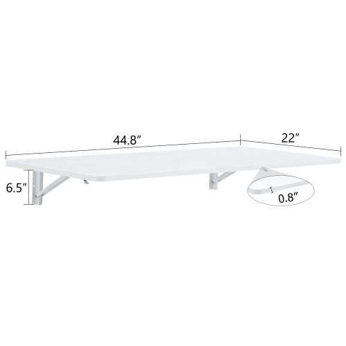 Laundry Room Folding Table Wall Mounted Folding Table For Small Spaces,Fold Down Desk,Workbench,Addition To Garage & Shed Home Office Laundry Room Home Bar Kitchen & Dining Room,45x22x6.5 Inches.