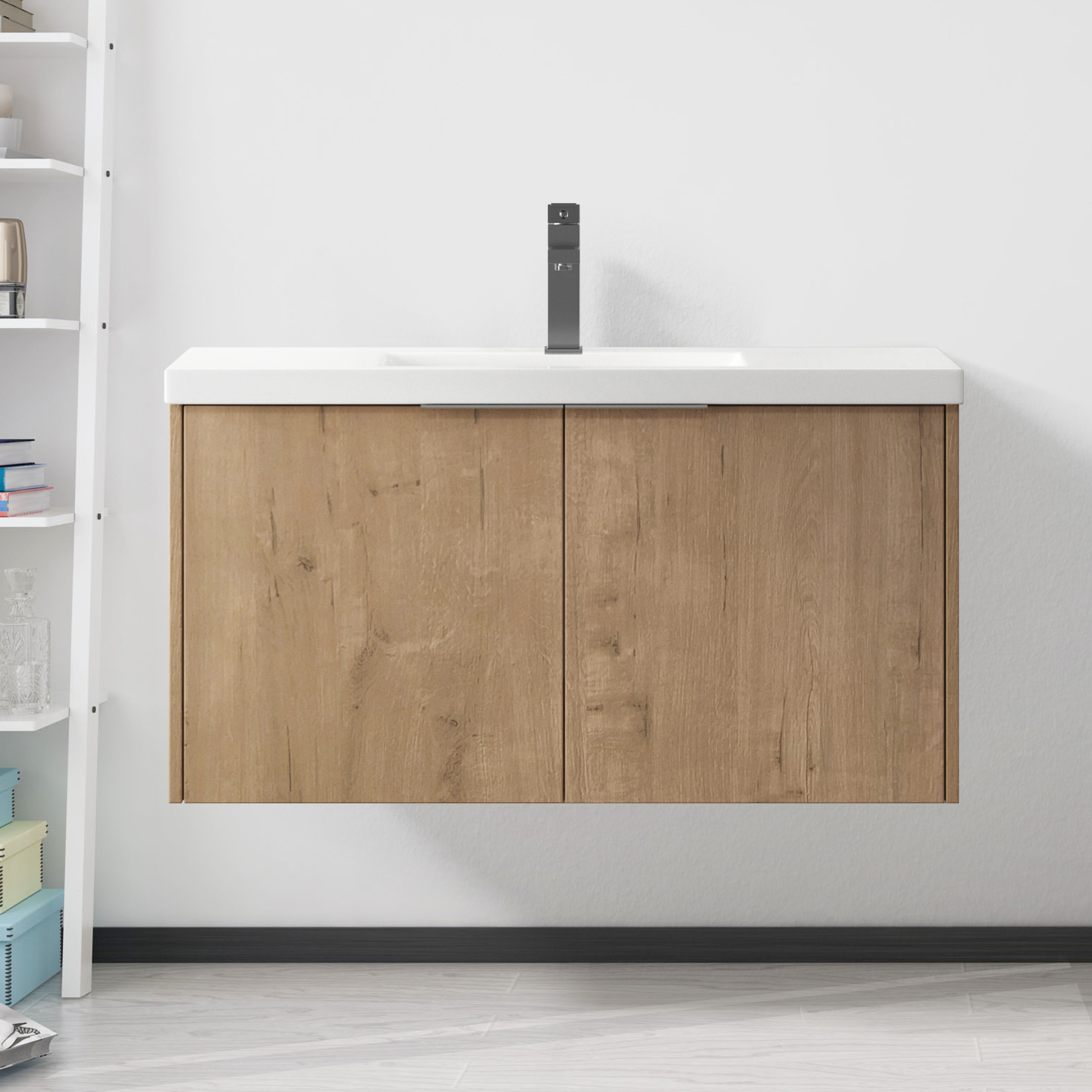 Modern Design 36 Inch Float Mounting Bathroom Vanity With Sink Soft Close Door,2 Doors-00636 IMO KD-Packing