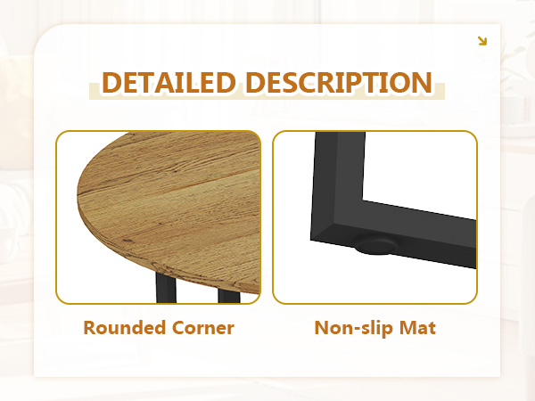 7-Piece Oval Dining Table Set, Fixed Wood Grain & Black Triamine Tabletop With 6 Black PU Leather Chairs, Modern Kitchen Table Set For 6 People, Ideal For Small Spaces, Apartment, Dining Room