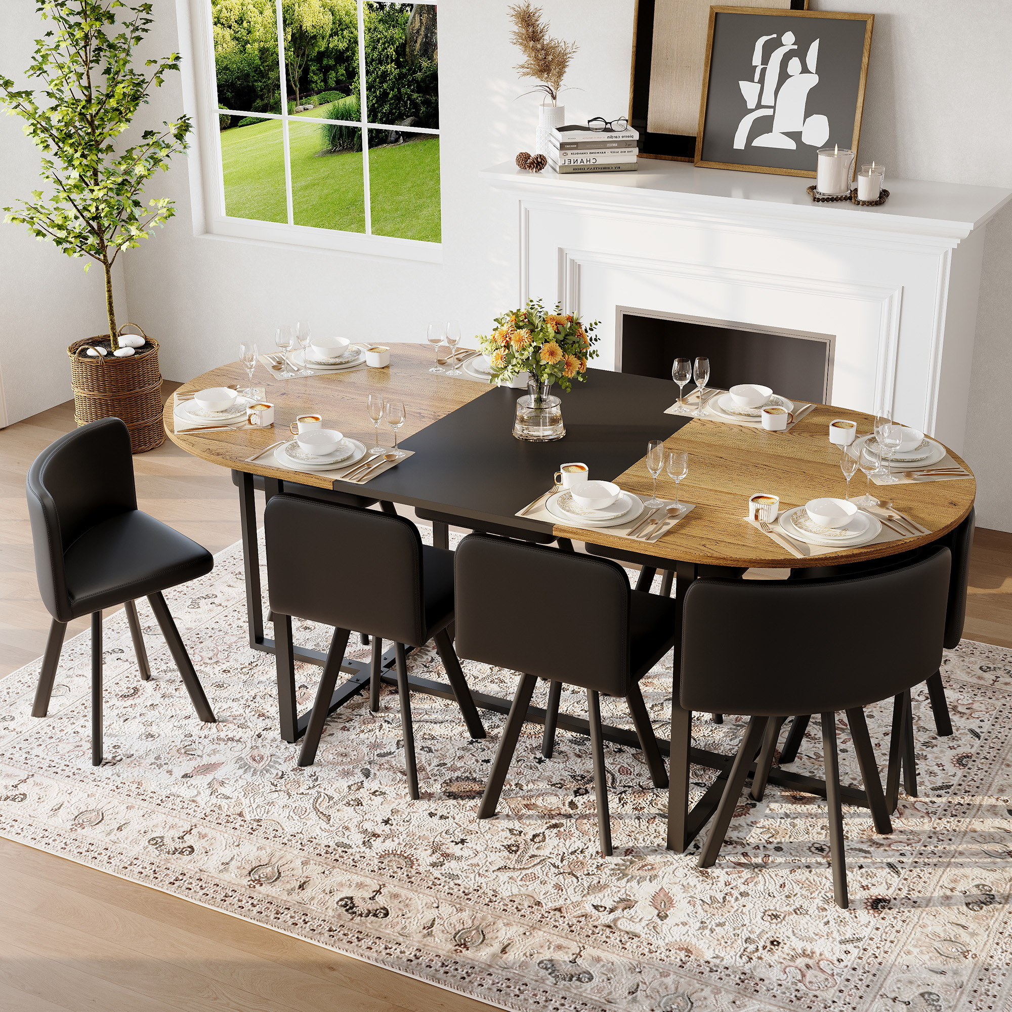 9-Piece Oval Dining Table Set, picture 5 of 5