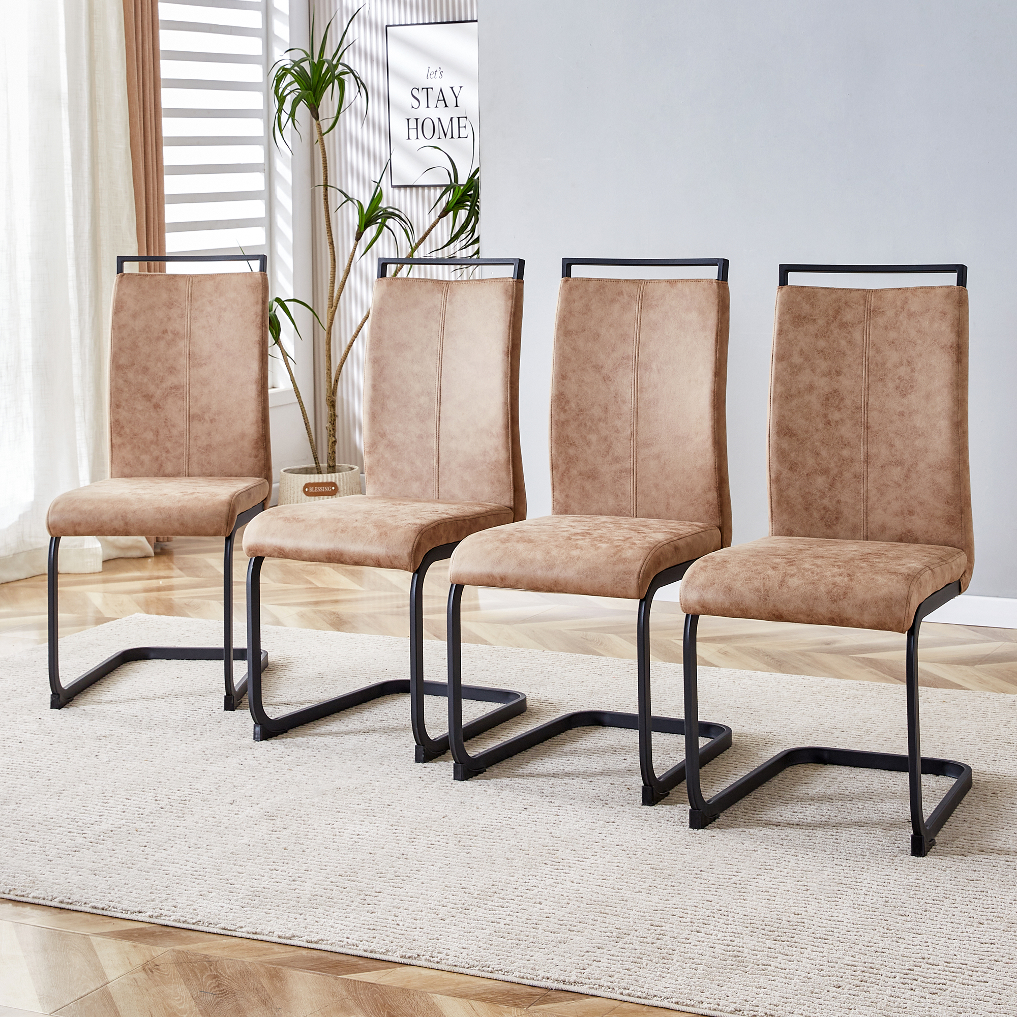 Upholstered High Back Dining Chairs, picture 2 of 4