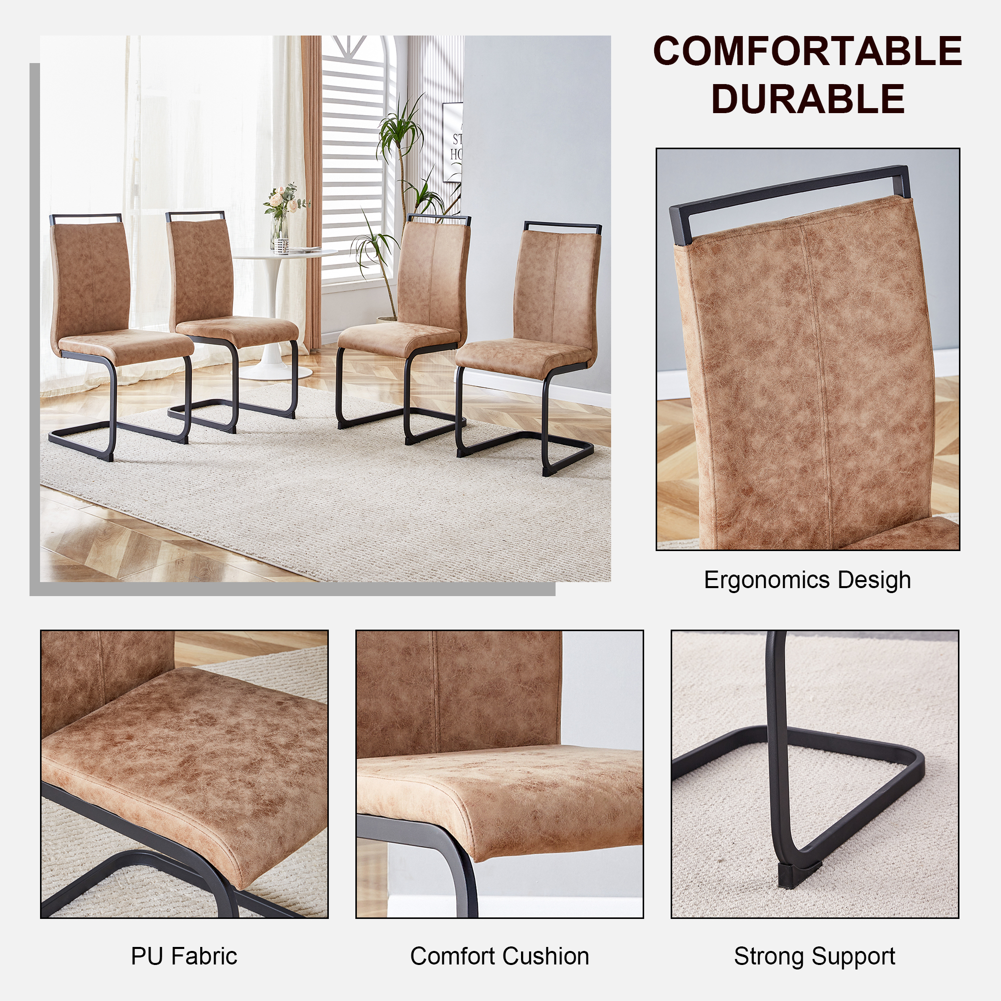 Upholstered High Back Dining Chairs, picture 4 of 4
