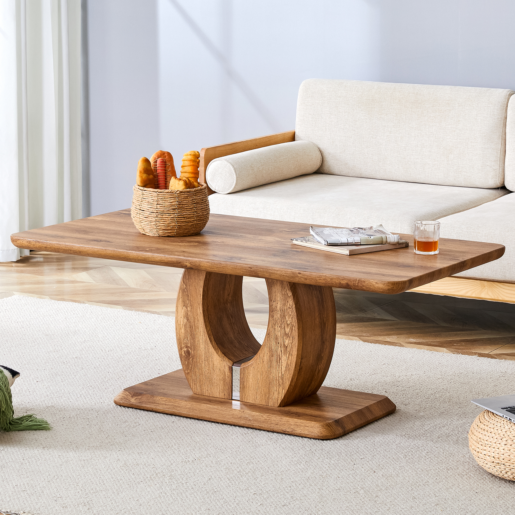 Rectangular Wood Coffee Table, picture 3 of 4