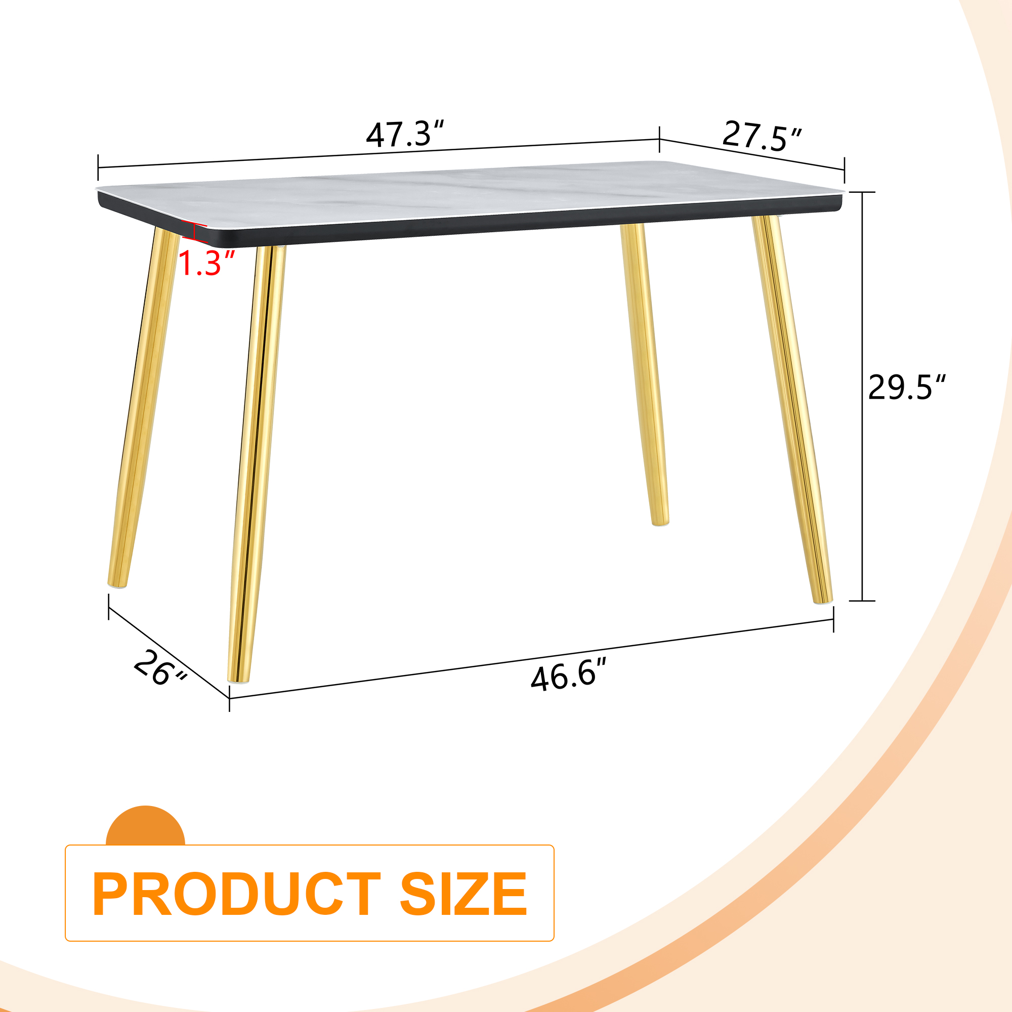 Rectangular Glass Dining Table, picture 4 of 4