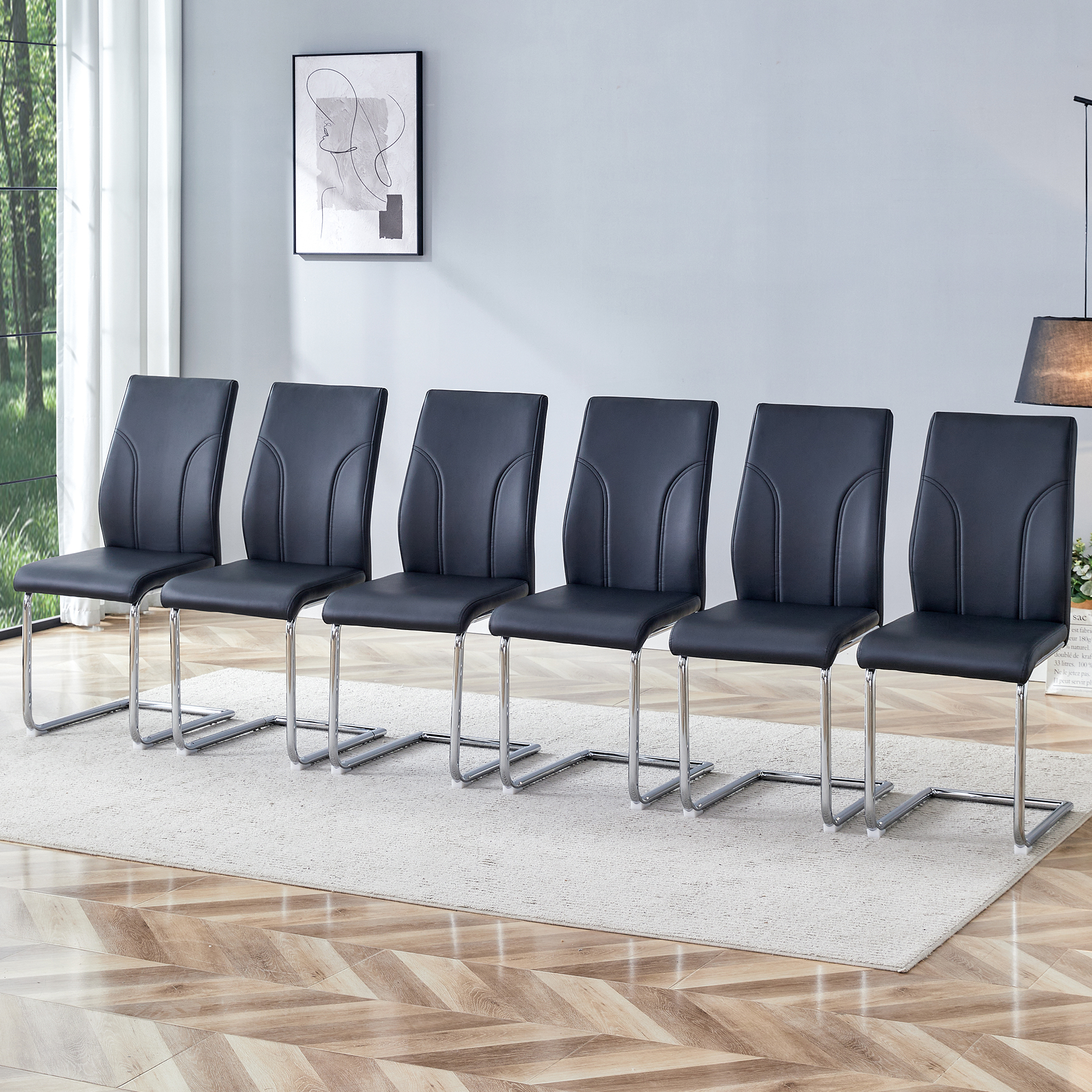 Black Dining Chair Set, picture 2 of 4