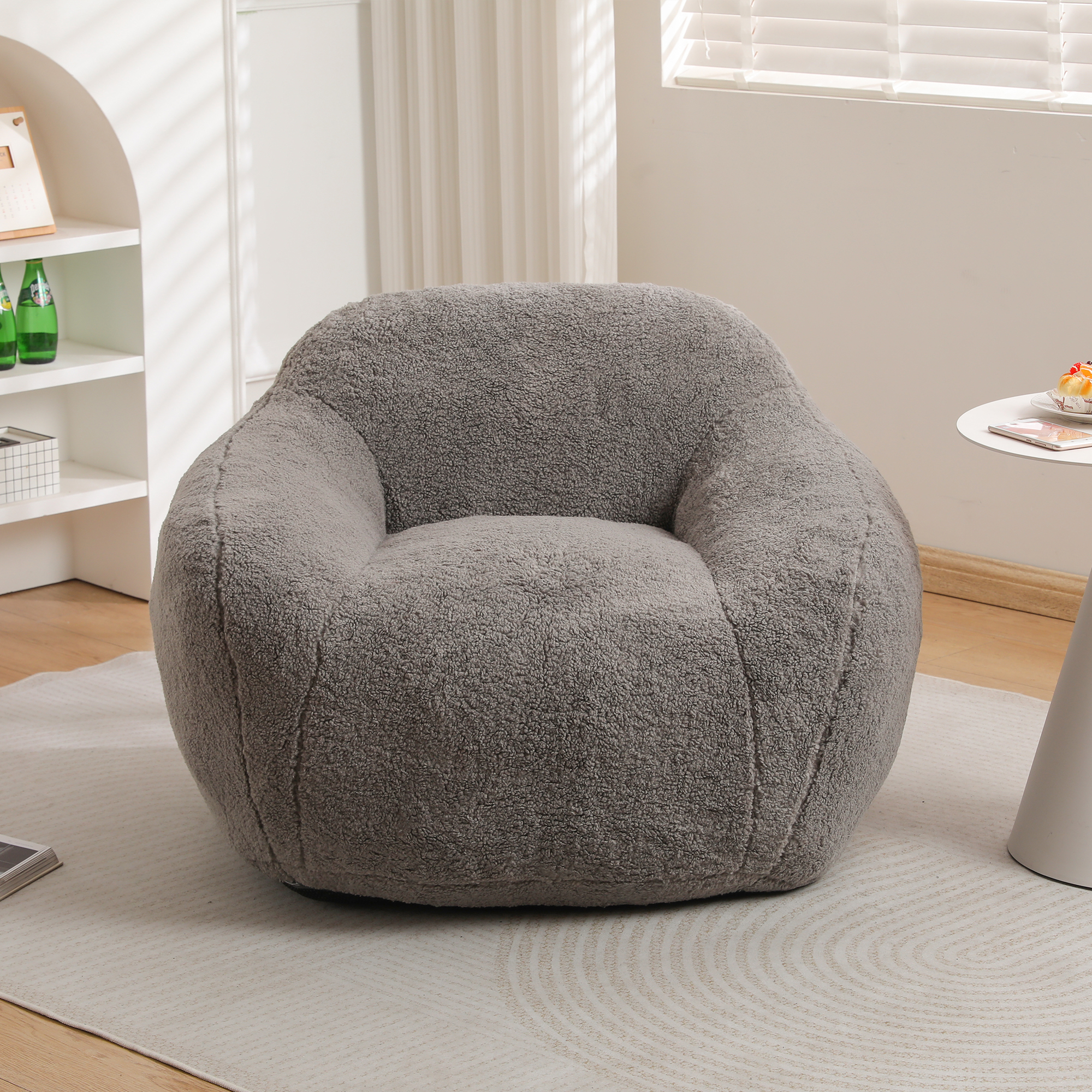 Bean Bag Chair ,Bean Bag Sofa For Adults Comfy Beanbag Giant Bean Bag Chair With Spacious Design Bean Bag Couch With Armrest Large Bean Bag Chair With Memory Foam Filler For Living Room Bedroom