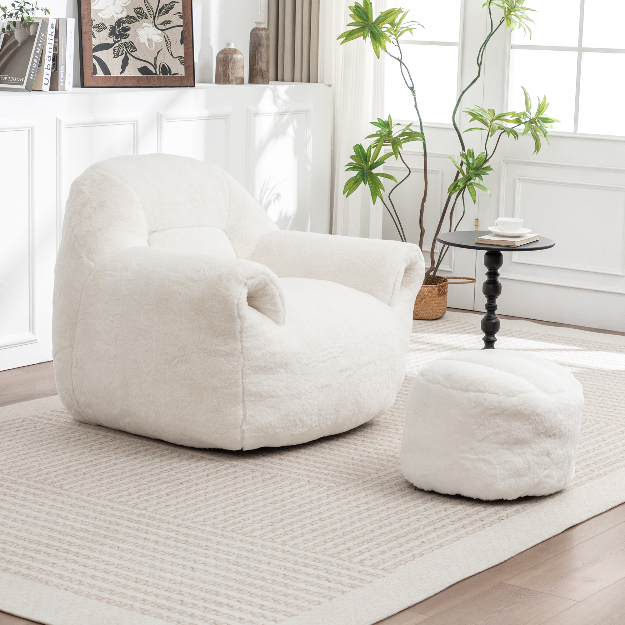 Faux Fur Bean Bag Chair, picture 3 of 5